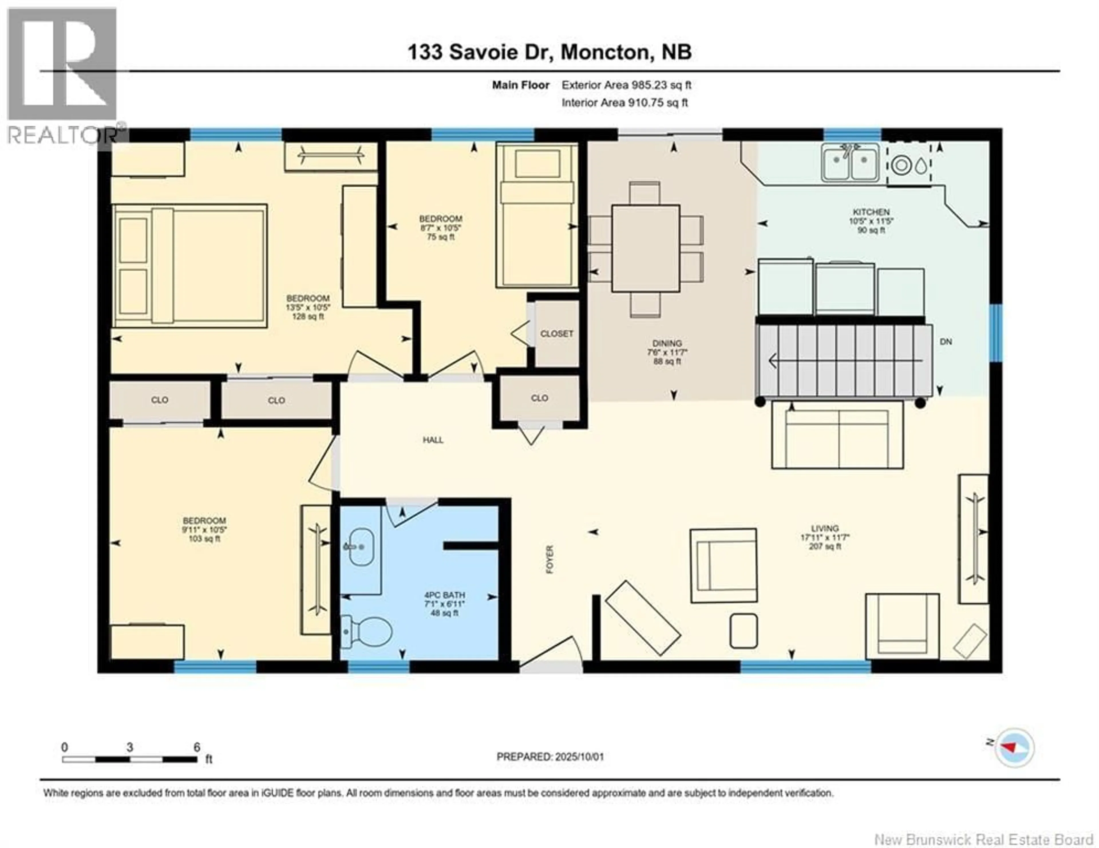 Floor plan for 133 SAVOIE DRIVE, Moncton New Brunswick E1C8H4