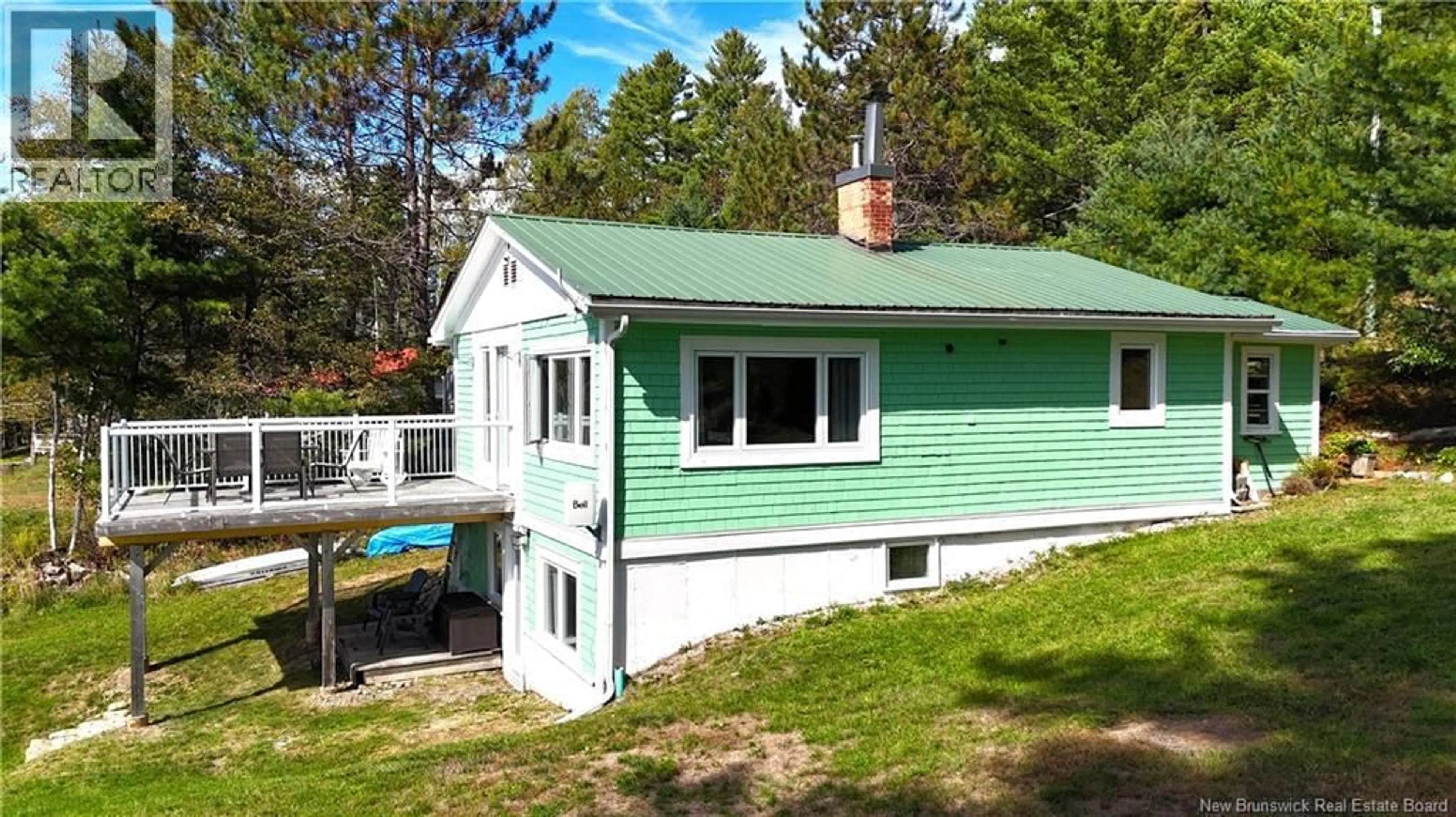 A pic from outside/outdoor area/front of a property/back of a property/a pic from drone, water/lake/river/ocean view for 10 MORAN LANE, Dufferin New Brunswick E5L3R2
