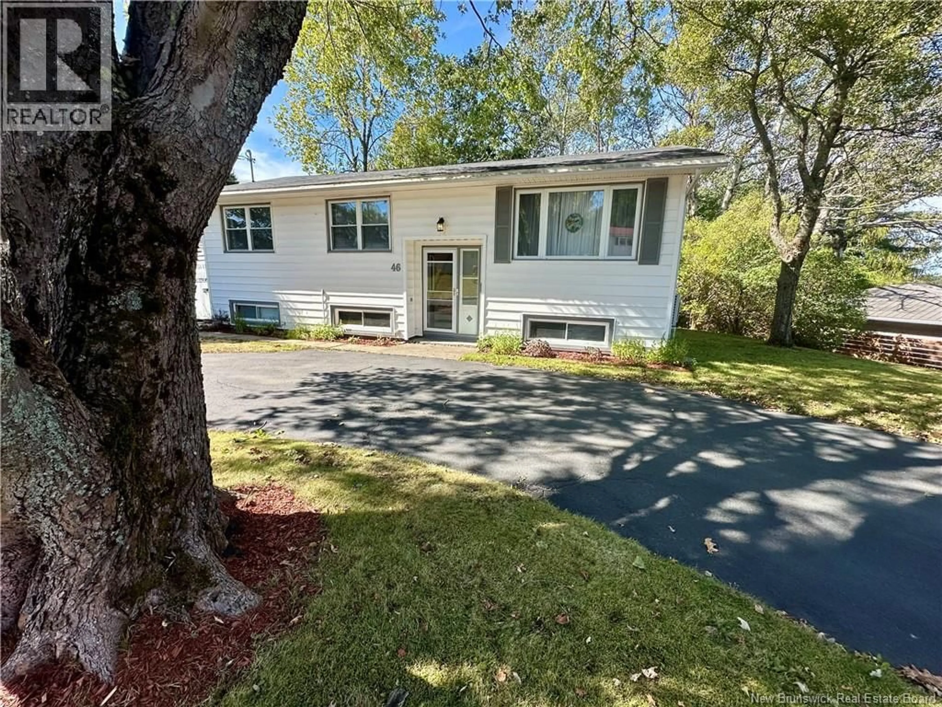Home with vinyl exterior material, street for 46 PARKHILL DRIVE, Saint John New Brunswick E2J2V7