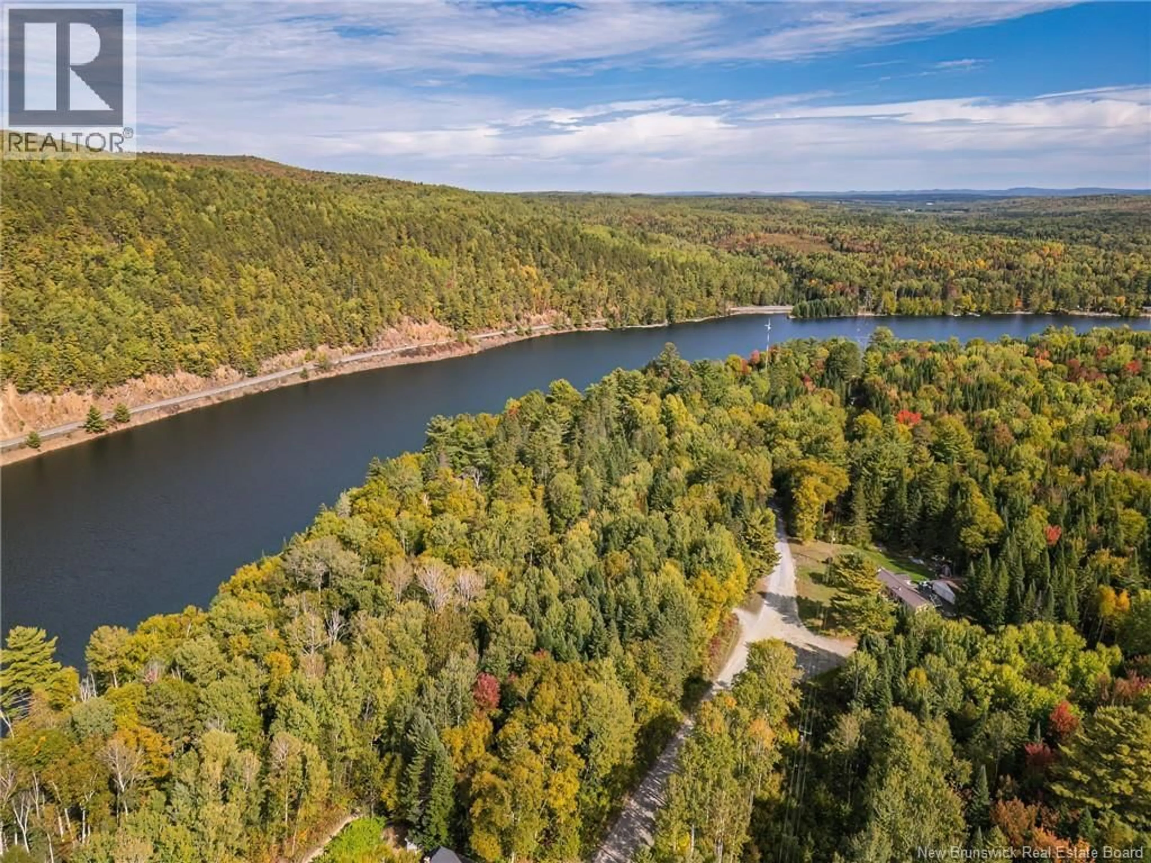 A pic from outside/outdoor area/front of a property/back of a property/a pic from drone, water/lake/river/ocean view for 369 LARLEY ROAD, Tobique Narrows New Brunswick E7H2R9