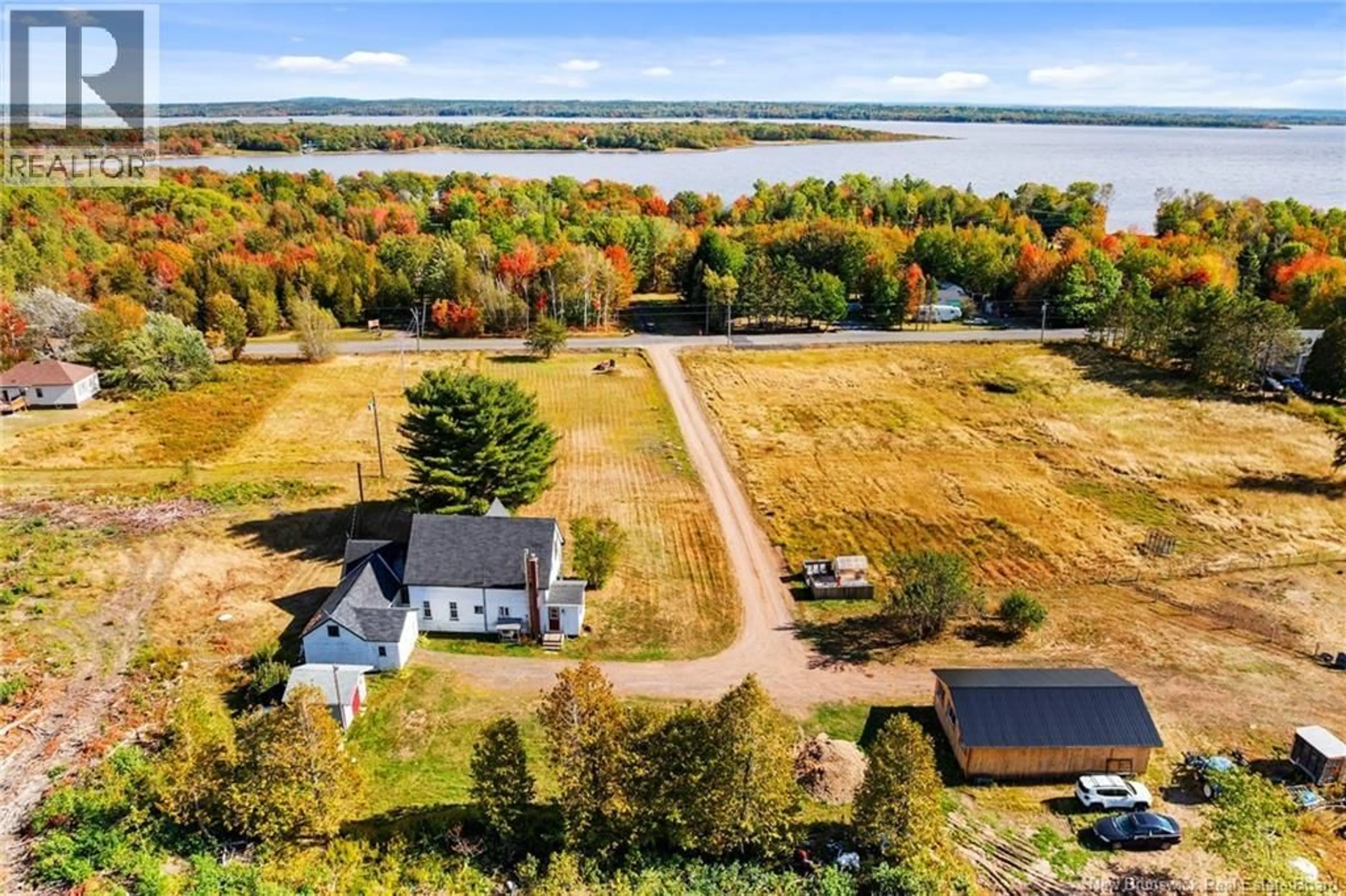 A pic from outside/outdoor area/front of a property/back of a property/a pic from drone, water/lake/river/ocean view for 81 NEWCASTLE CENTRE ROAD, Newcastle Centre New Brunswick E4B2L2