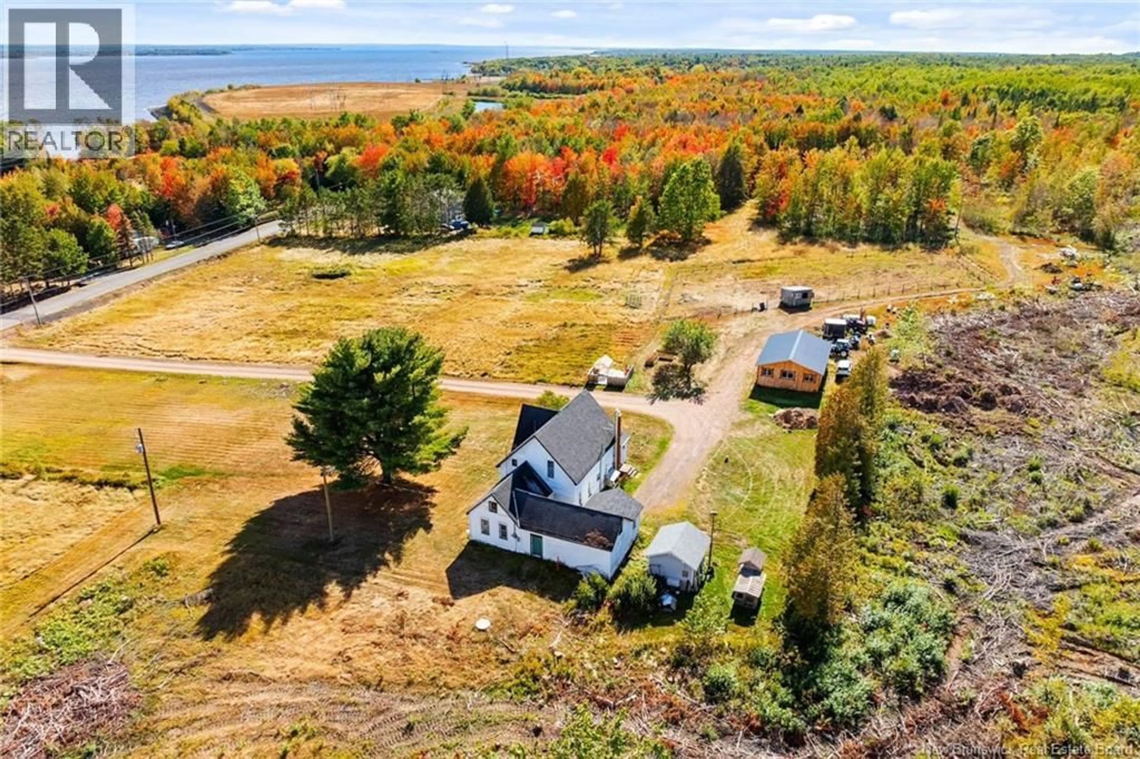 A pic from outside/outdoor area/front of a property/back of a property/a pic from drone, water/lake/river/ocean view for 81 NEWCASTLE CENTRE ROAD, Newcastle Centre New Brunswick E4B2L2