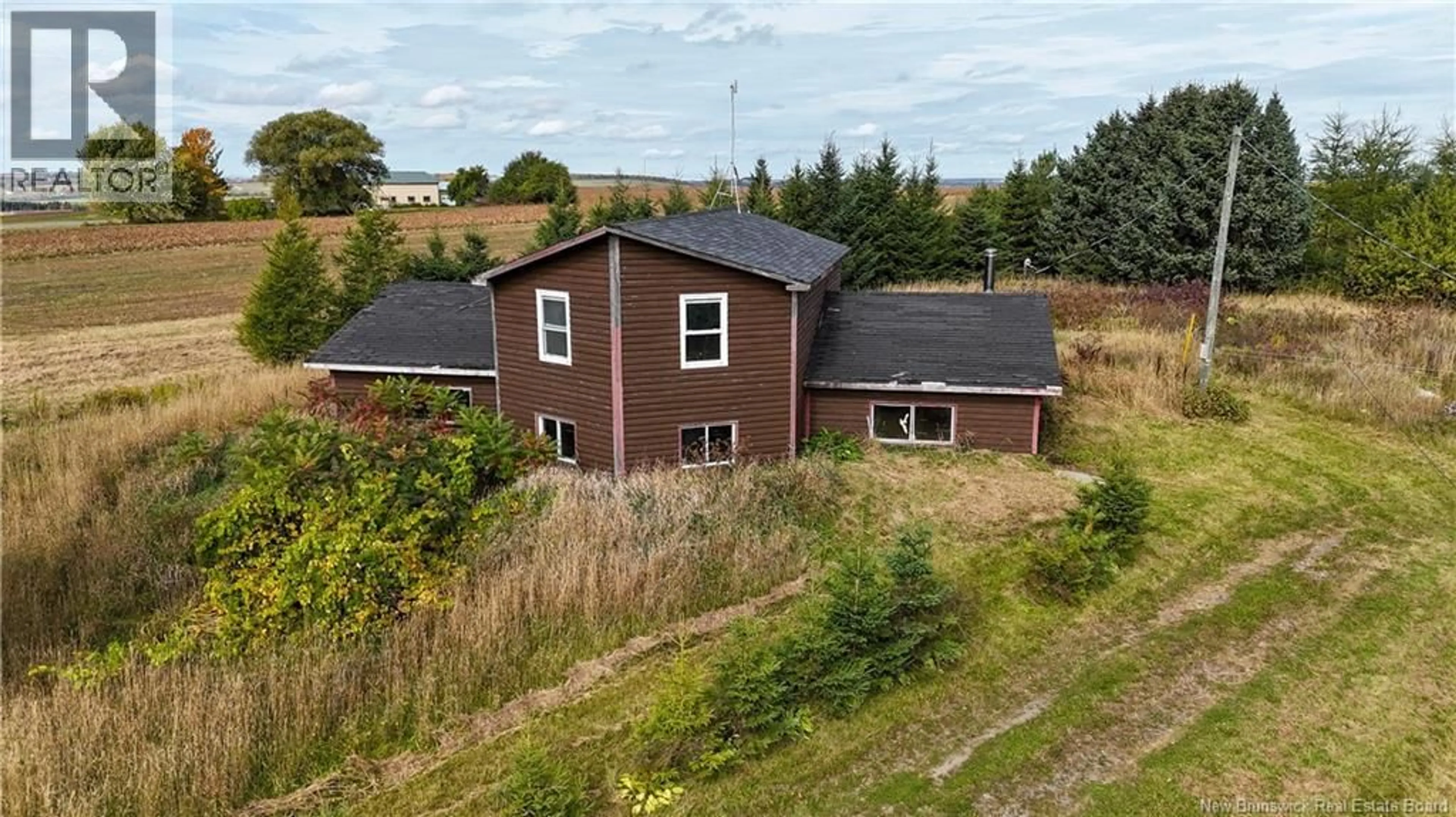 A pic from outside/outdoor area/front of a property/back of a property/a pic from drone, building for 250 BROWN ROAD, Four Falls New Brunswick E3Z2E2