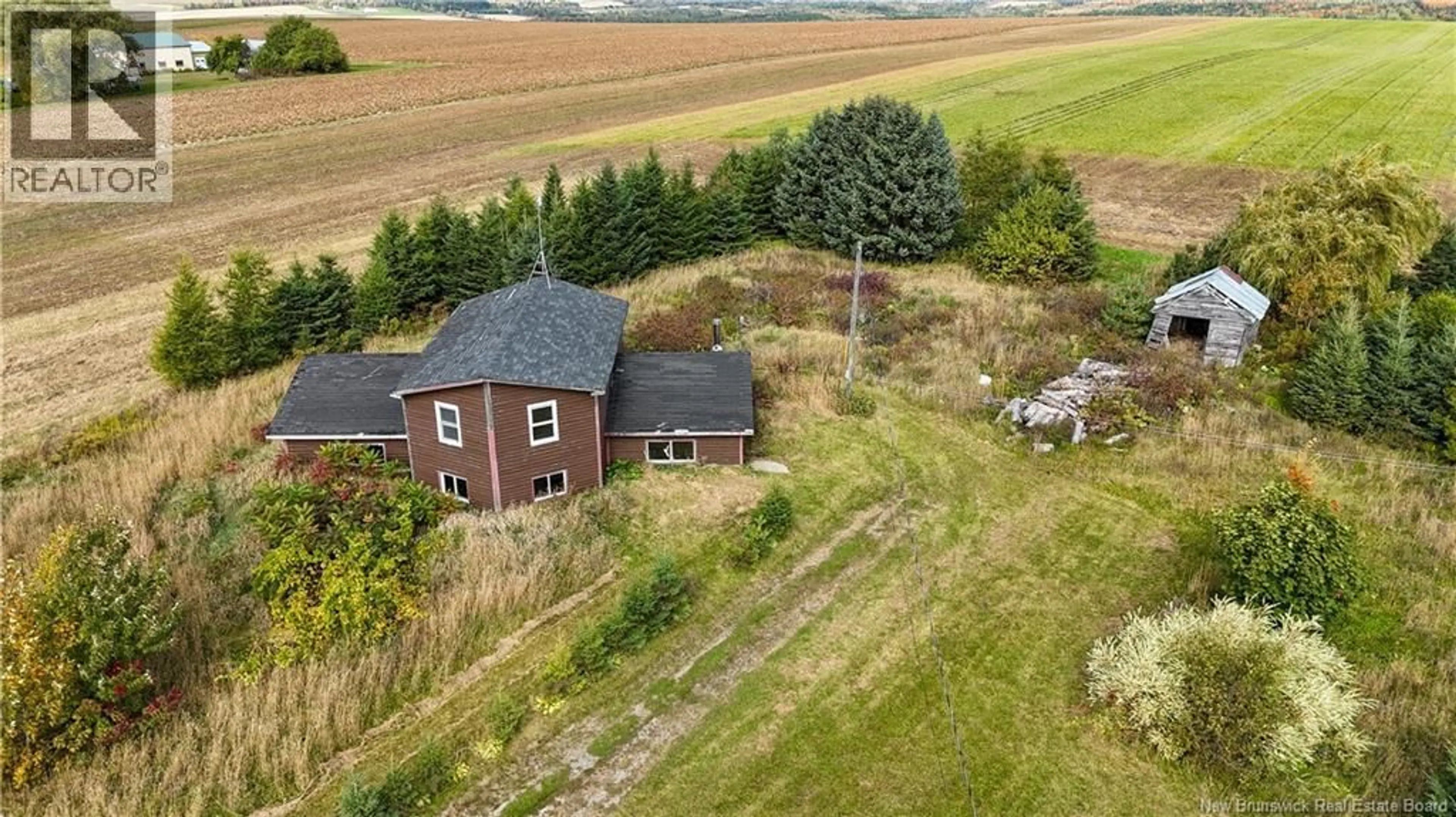 A pic from outside/outdoor area/front of a property/back of a property/a pic from drone, building for 250 BROWN ROAD, Four Falls New Brunswick E3Z2E2