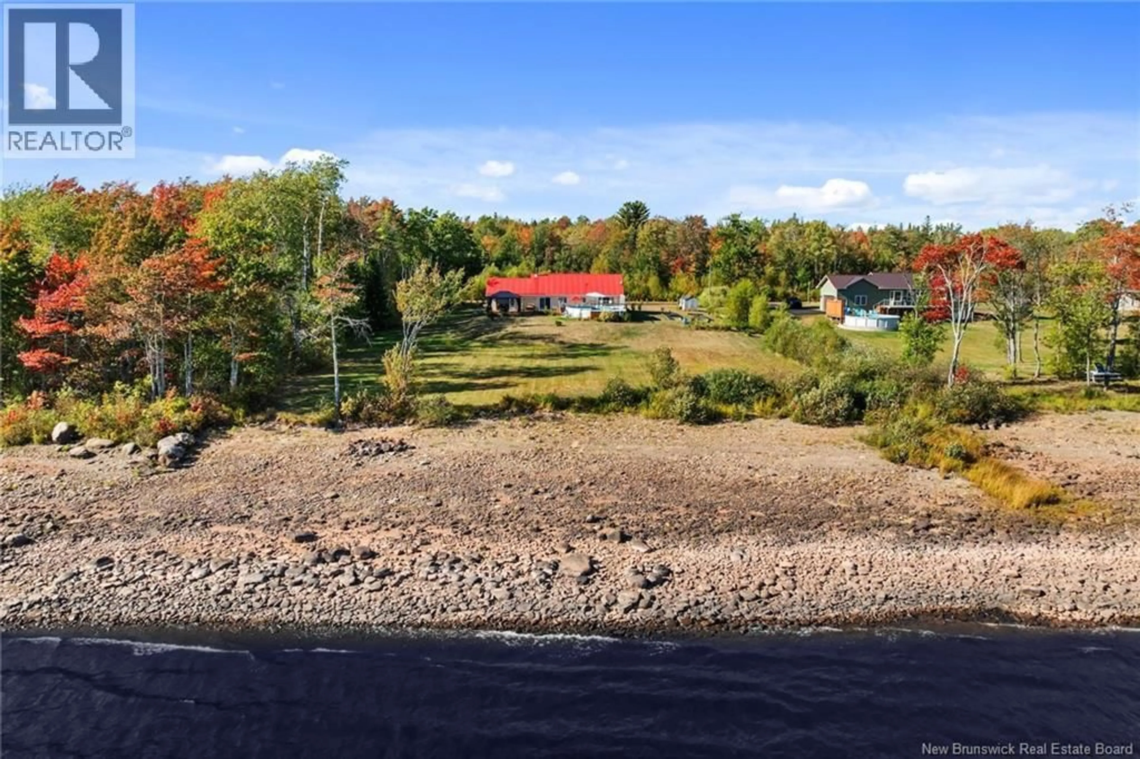 A pic from outside/outdoor area/front of a property/back of a property/a pic from drone, water/lake/river/ocean view for 20 SUNVIEW LANE, Wuhrs Beach New Brunswick E4B4C2
