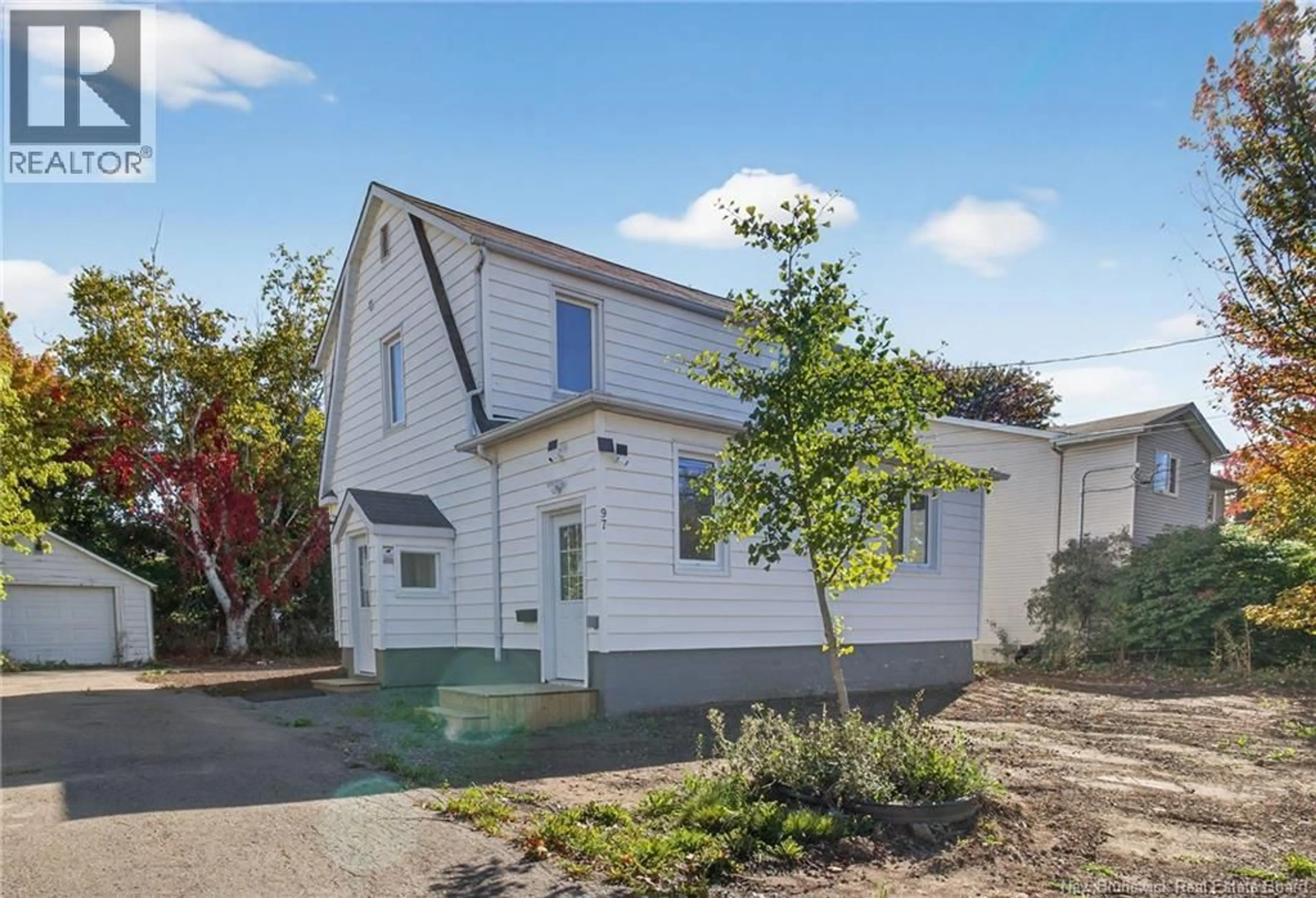 Home with vinyl exterior material, street for 97 MILNER STREET, Moncton New Brunswick E1E2S2