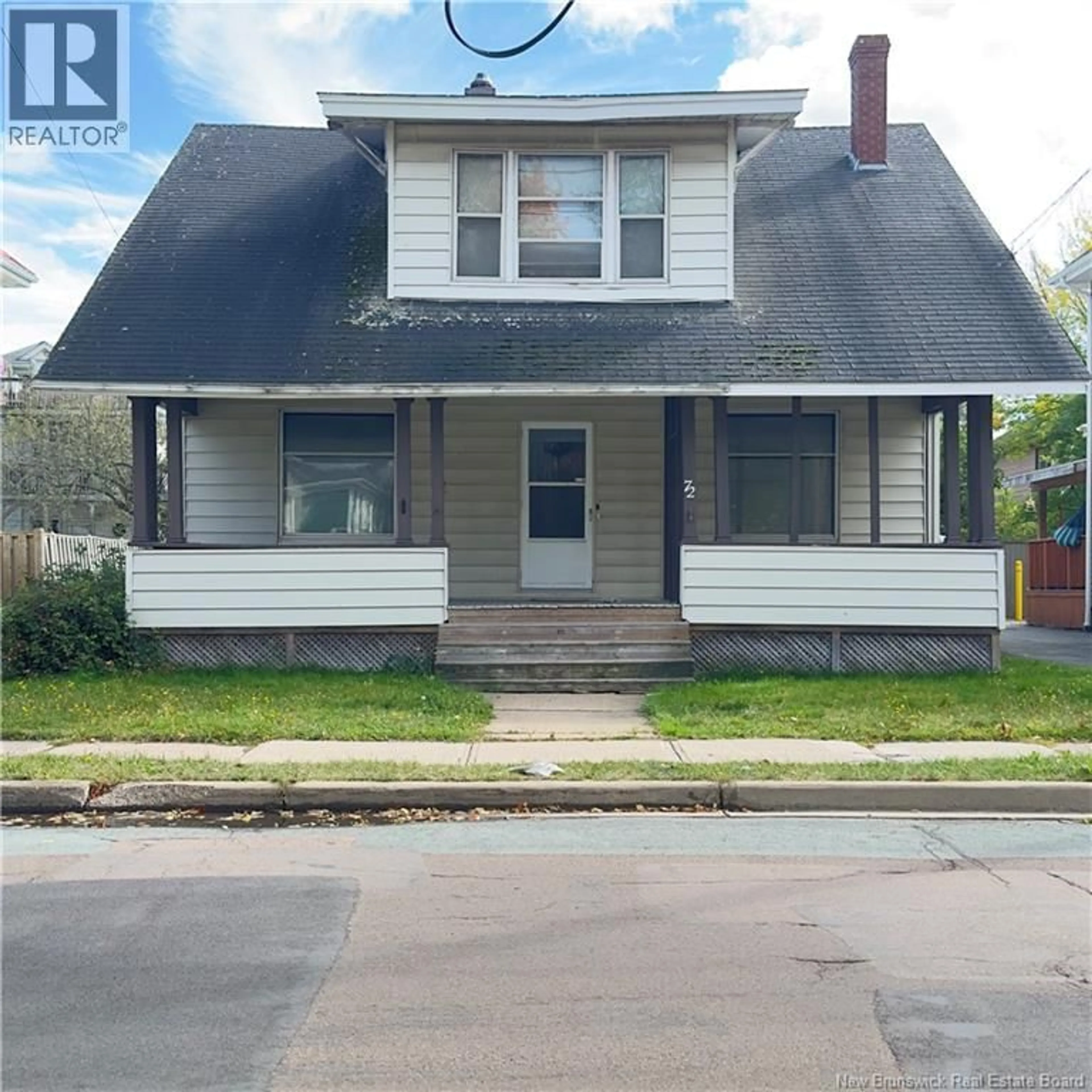 Home with vinyl exterior material, street for 72 JOHN, Moncton New Brunswick E1C2G9