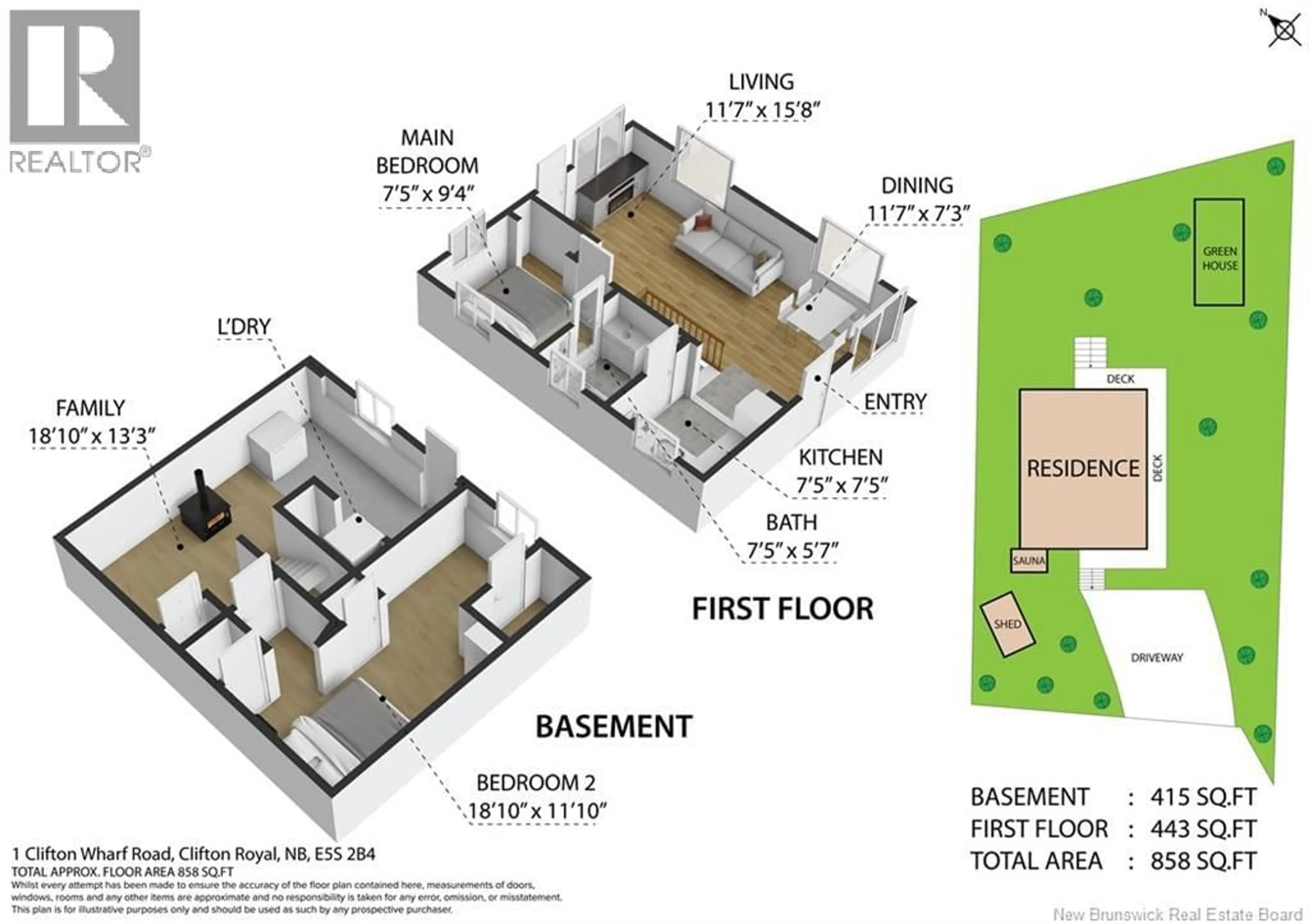 Floor plan for 1 CLIFTON WHARF ROAD, Clifton Royal New Brunswick E5S2B5