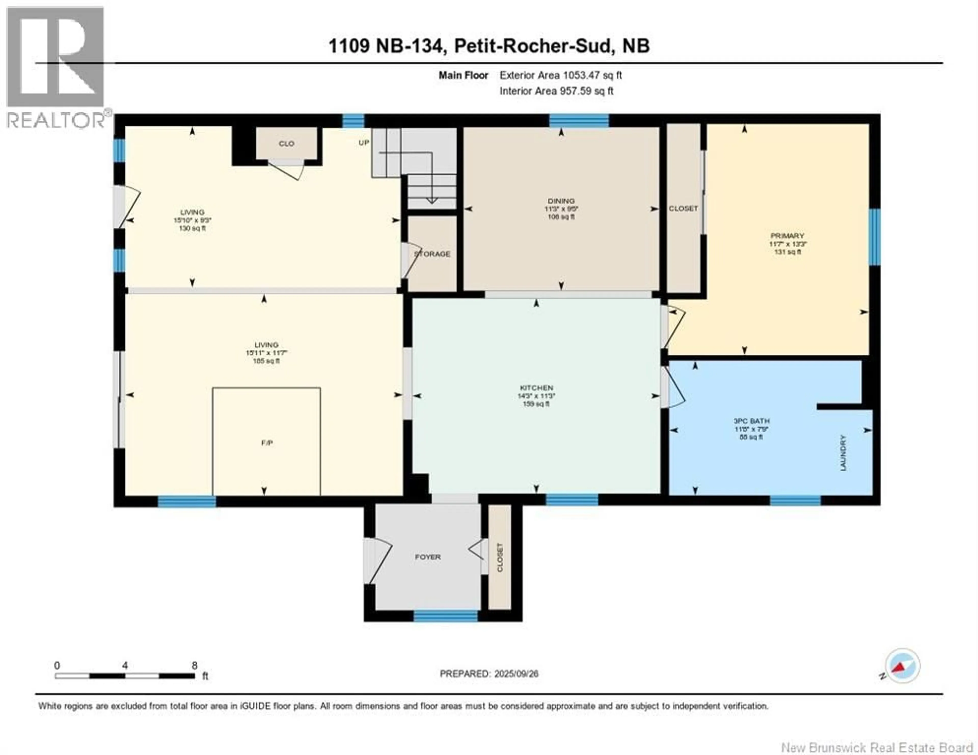 Floor plan for 1109 ROUTE 134, Petit-Rocher-Sud New Brunswick E8J1C4
