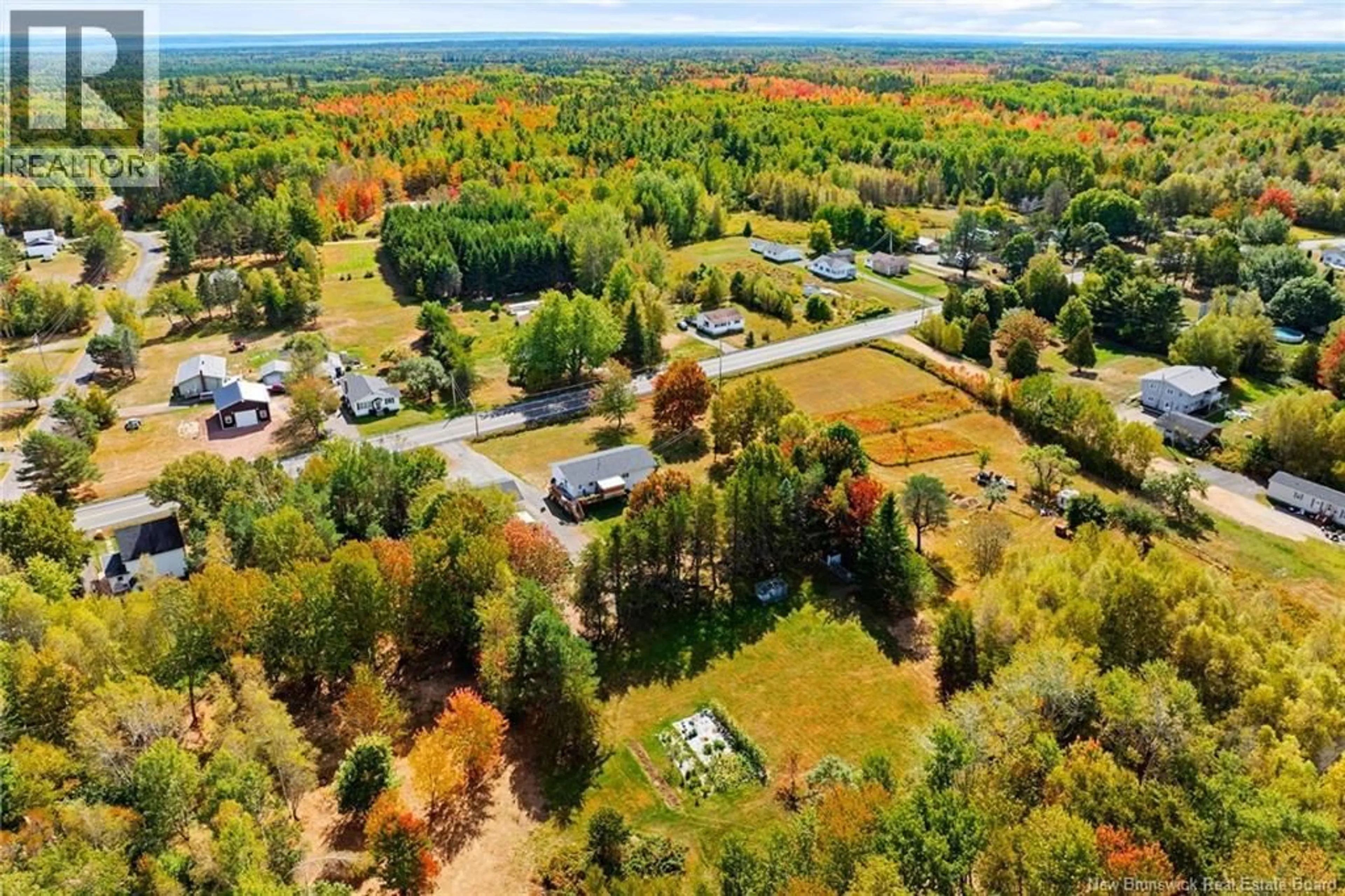 A pic from outside/outdoor area/front of a property/back of a property/a pic from drone, forest/trees view for 4343 ROUTE 10, New Zion New Brunswick E4B1A7