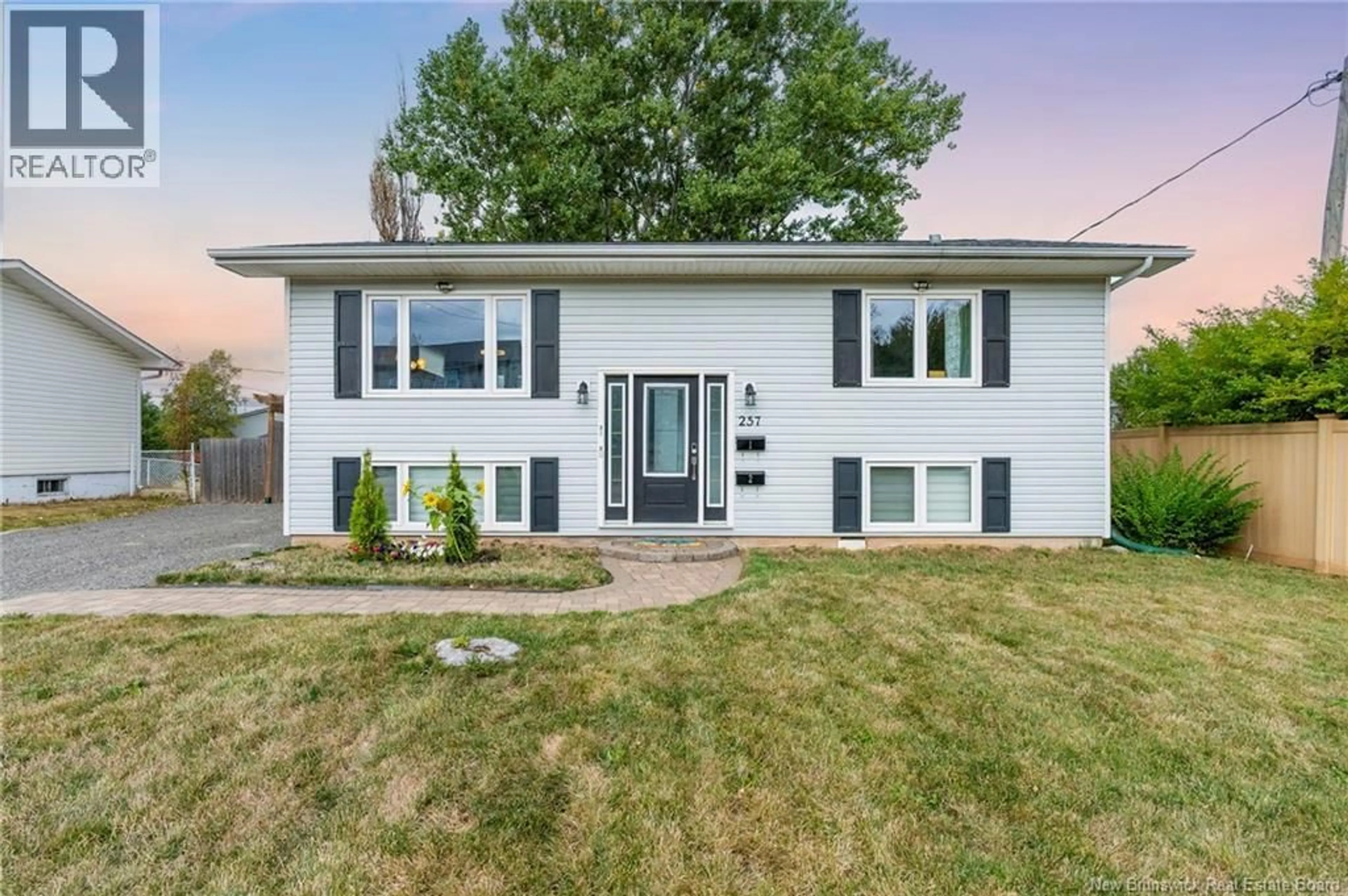 Home with vinyl exterior material, street for 257 RYAN STREET, Moncton New Brunswick E1G1R2