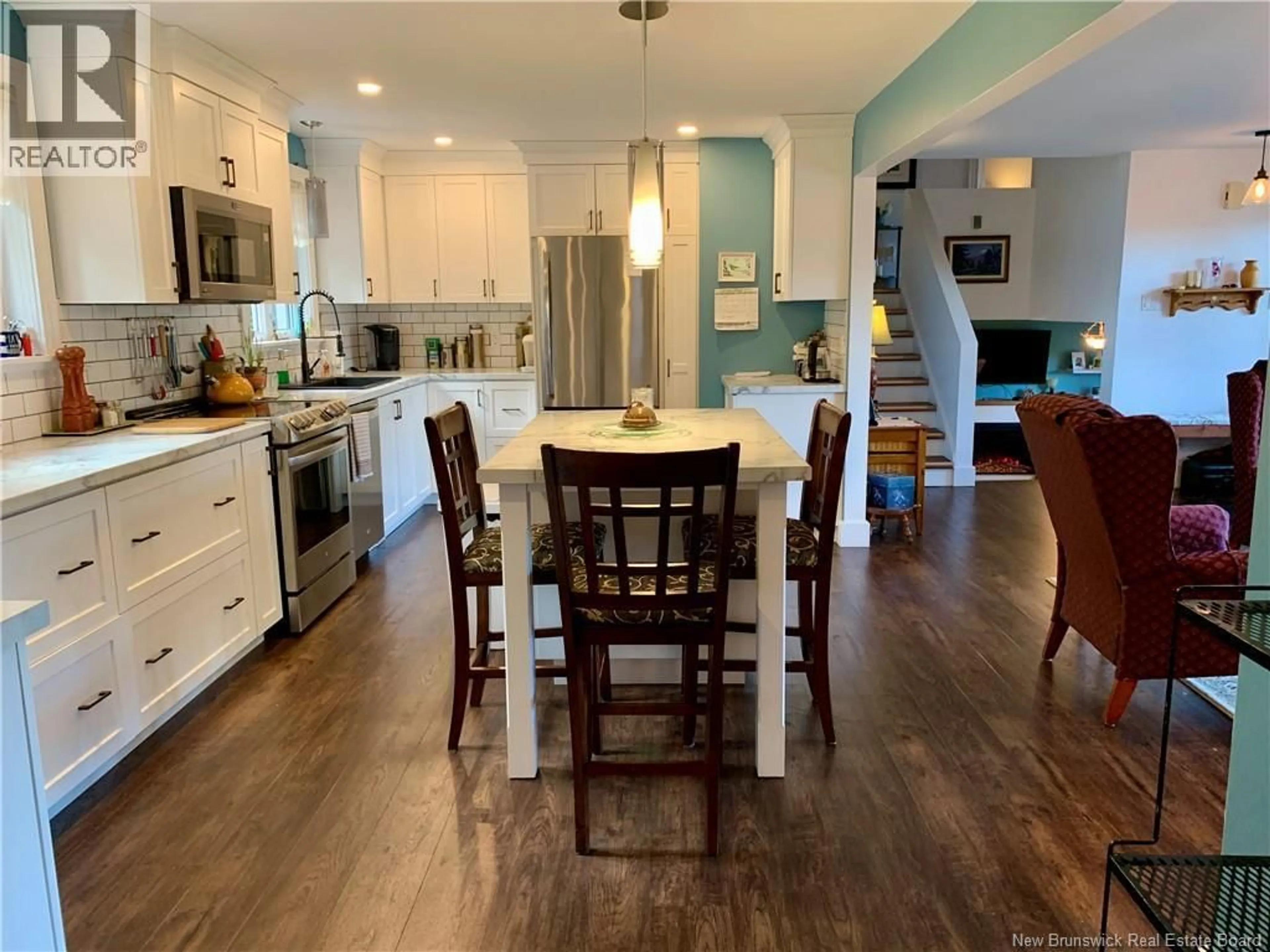 Open concept kitchen, wood/laminate floor for 29579 RTE 134, Point La Nim New Brunswick E3N6E1