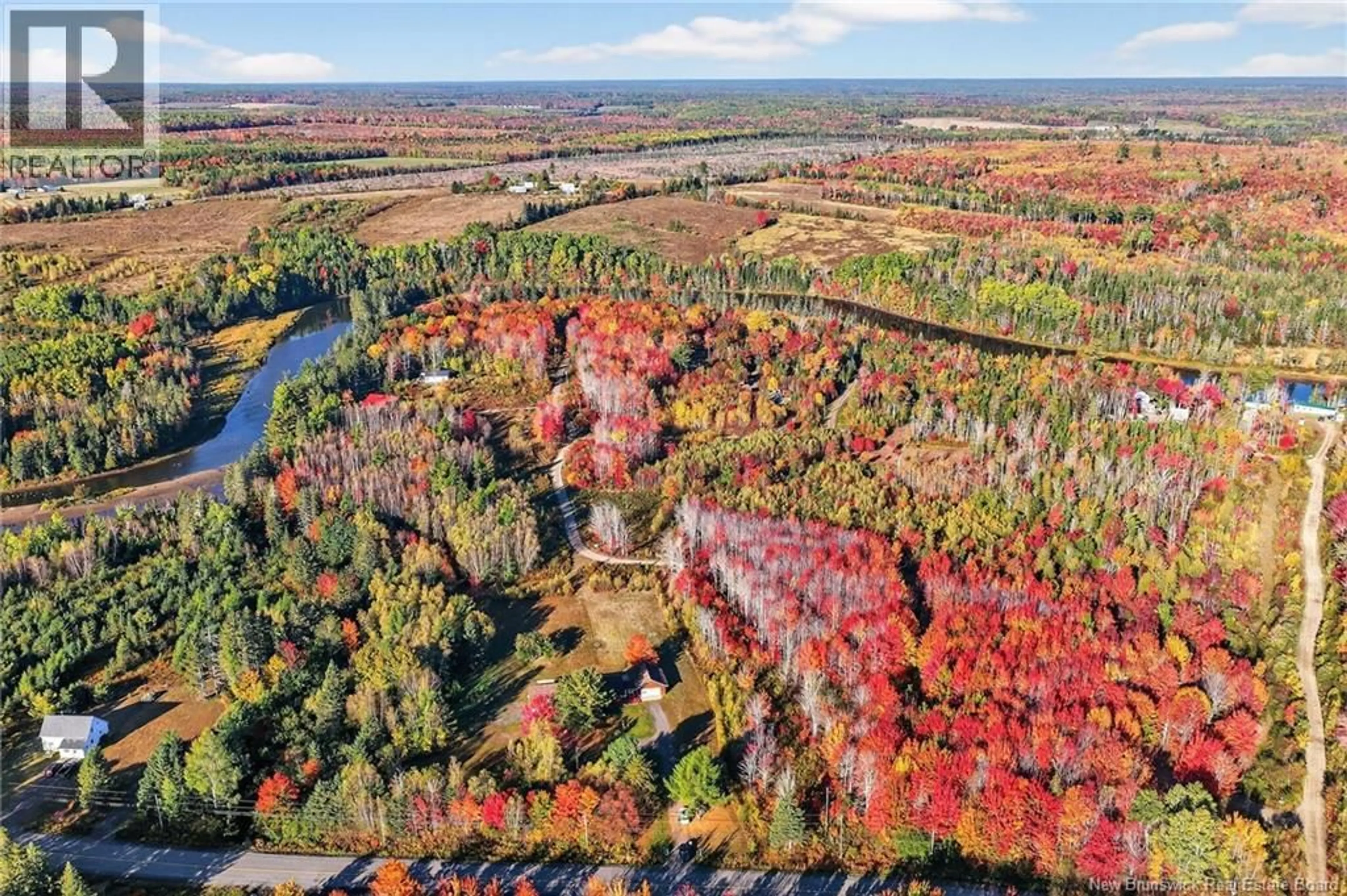 A pic from outside/outdoor area/front of a property/back of a property/a pic from drone, forest/trees view for 3890 ROUTE 510, Fords Mills New Brunswick E4T1Y1