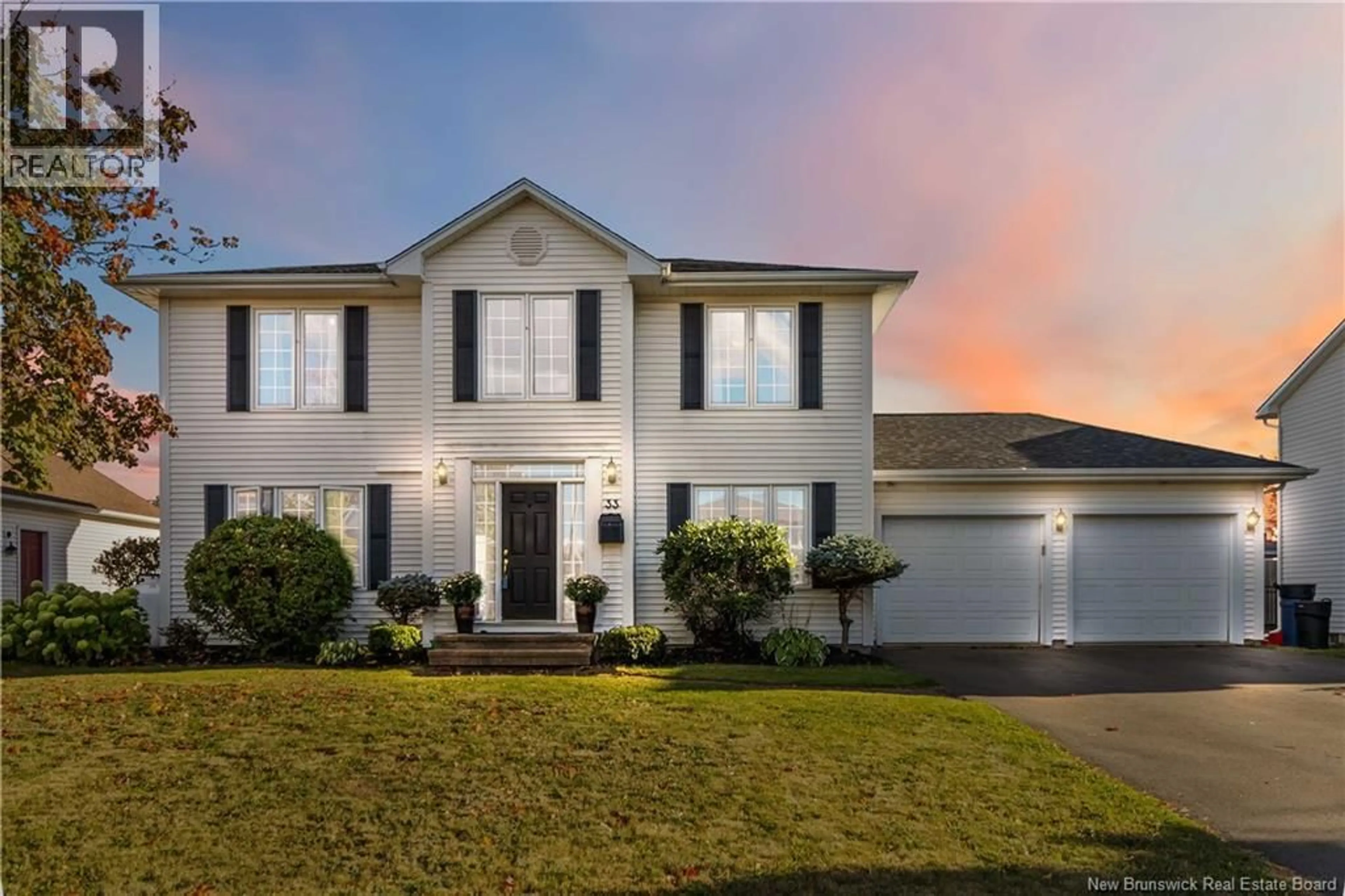 Home with vinyl exterior material, street for 33 CAMROSE CRESCENT, Moncton New Brunswick E1C9W4