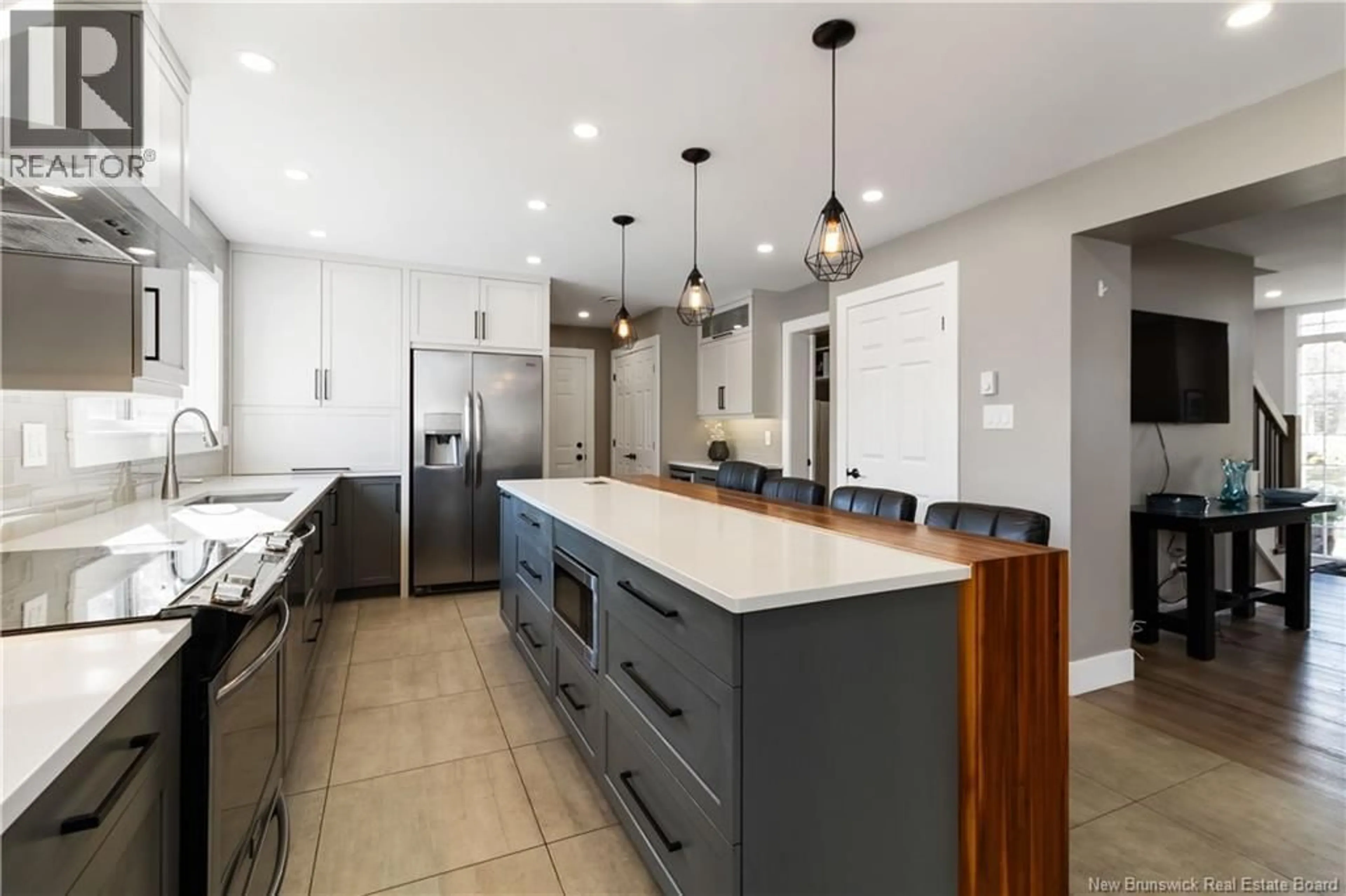 Open concept kitchen, ceramic/tile floor for 33 CAMROSE CRESCENT, Moncton New Brunswick E1C9W4
