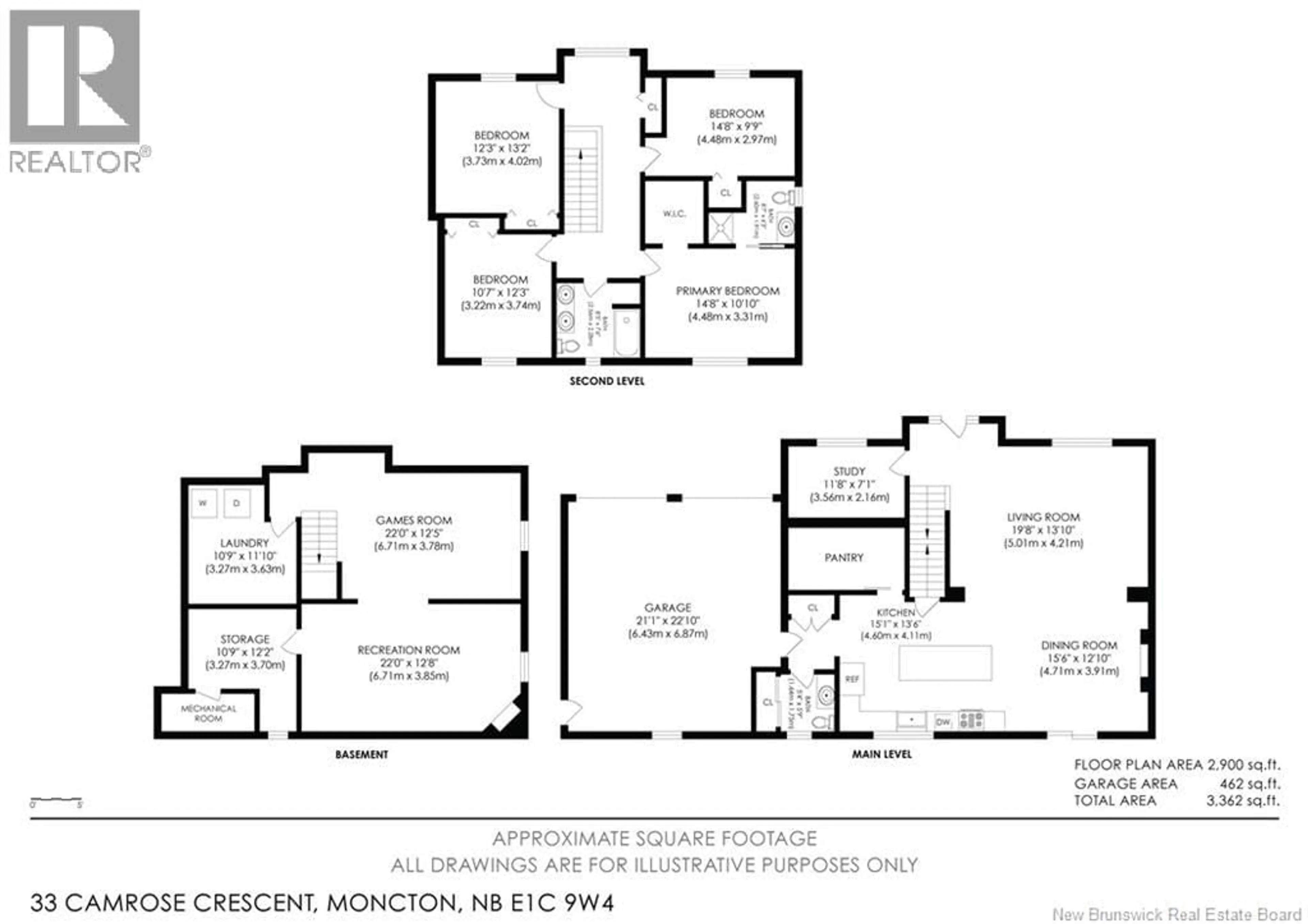 Floor plan for 33 CAMROSE CRESCENT, Moncton New Brunswick E1C9W4