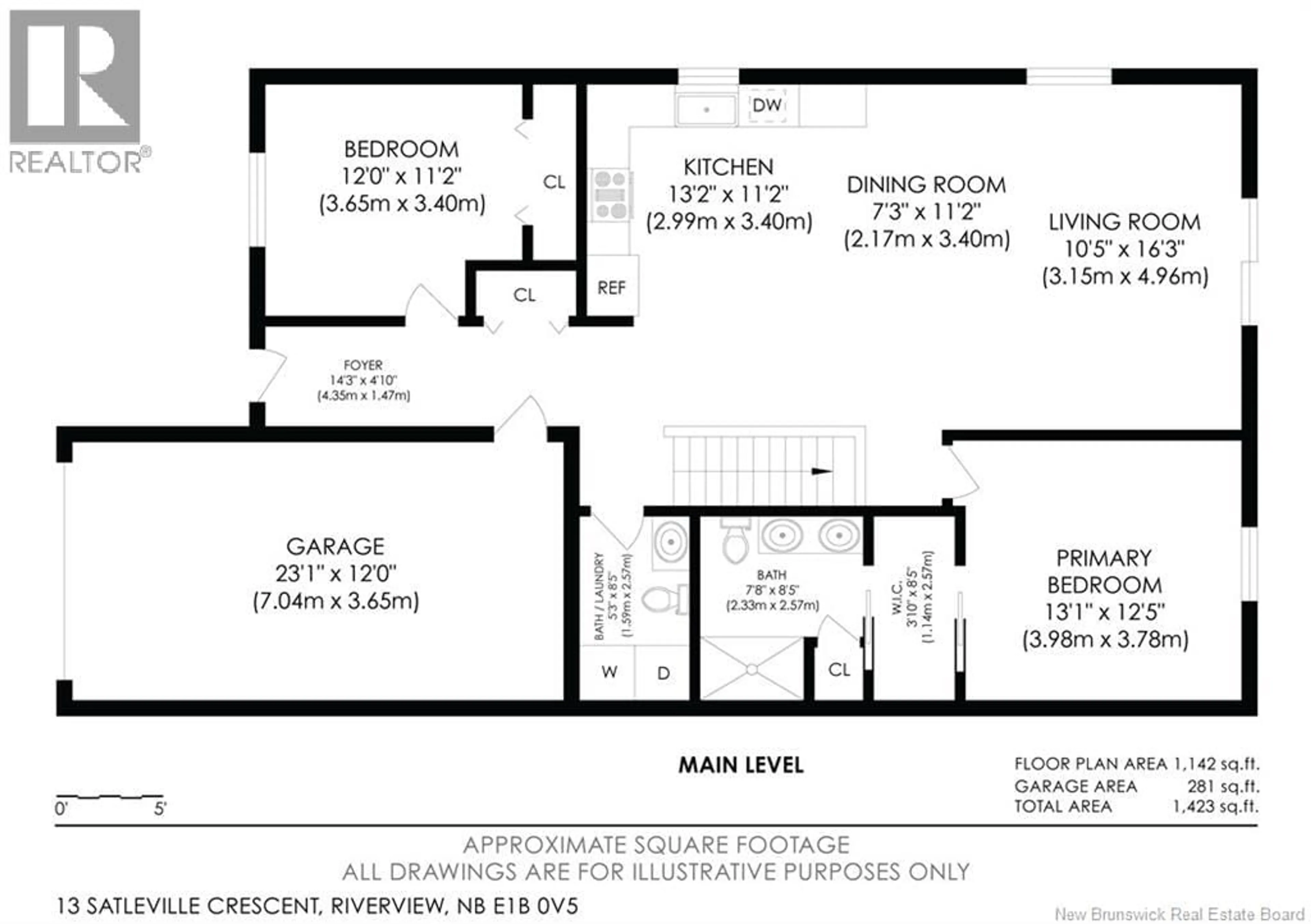 Floor plan for 13 SATLEVILLE CRESCENT, Riverview New Brunswick E1B0V5