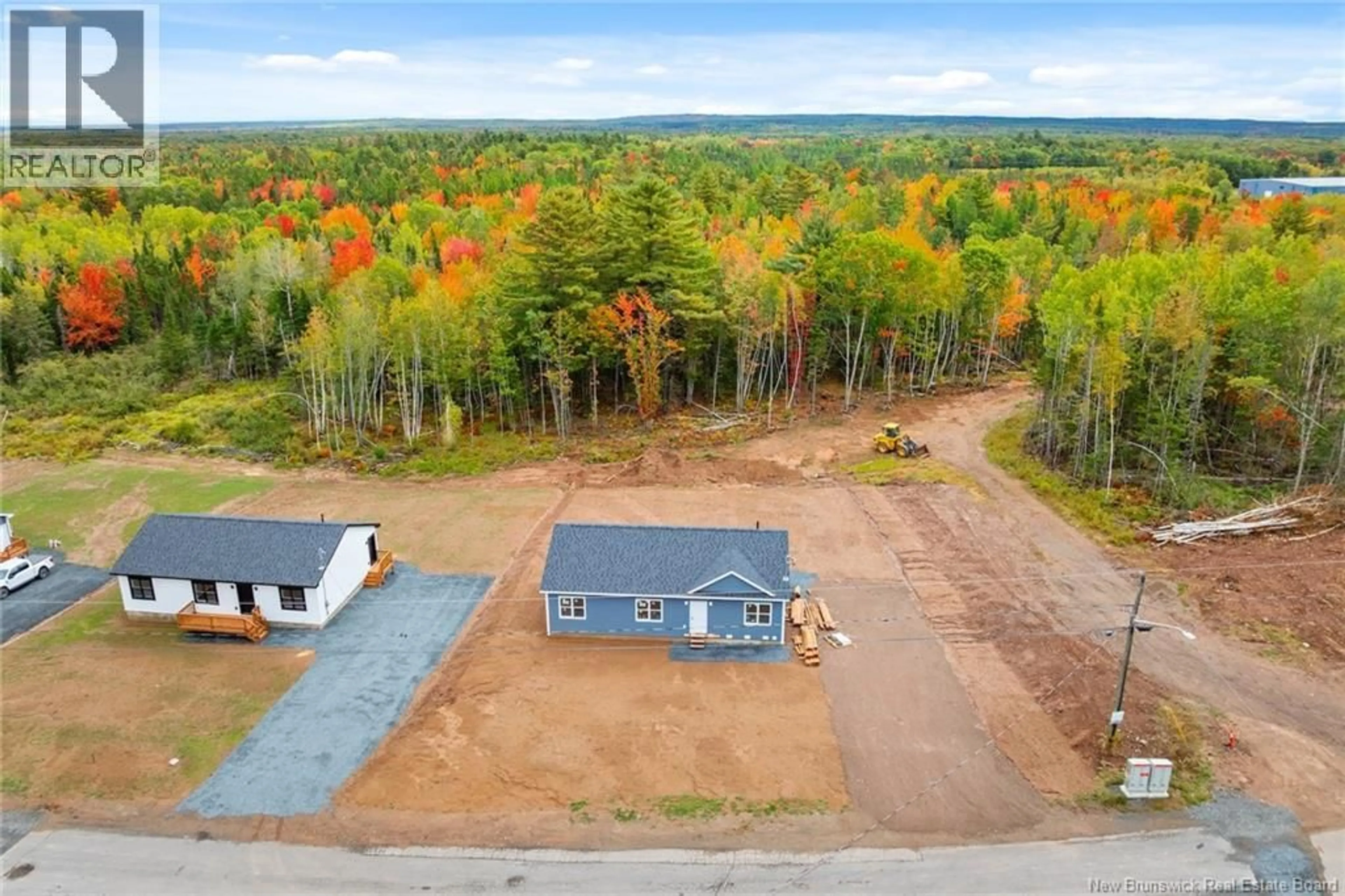 A pic from outside/outdoor area/front of a property/back of a property/a pic from drone, forest/trees view for 124 HORSEMAN ROAD, Fredericton Junction New Brunswick E5L1W5