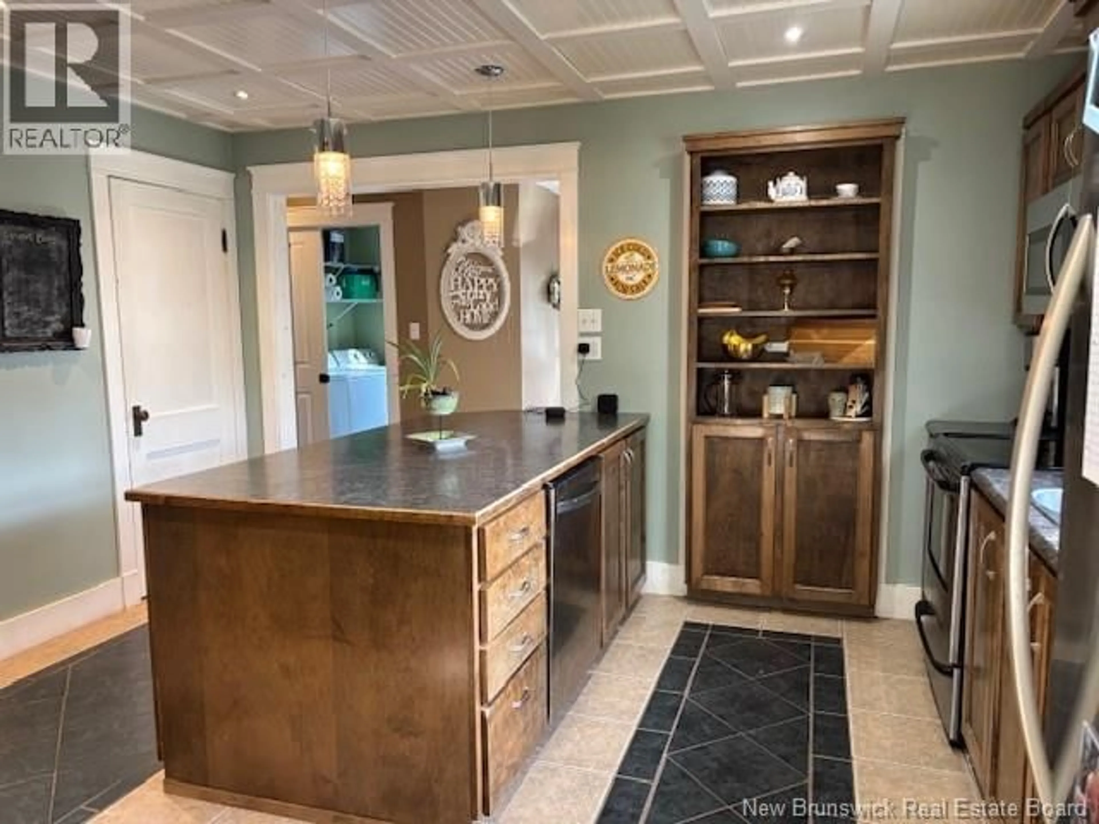 Open concept kitchen, ceramic/tile floor for 48 NEEDLE STREET, Sussex Corner New Brunswick E4E2Z3