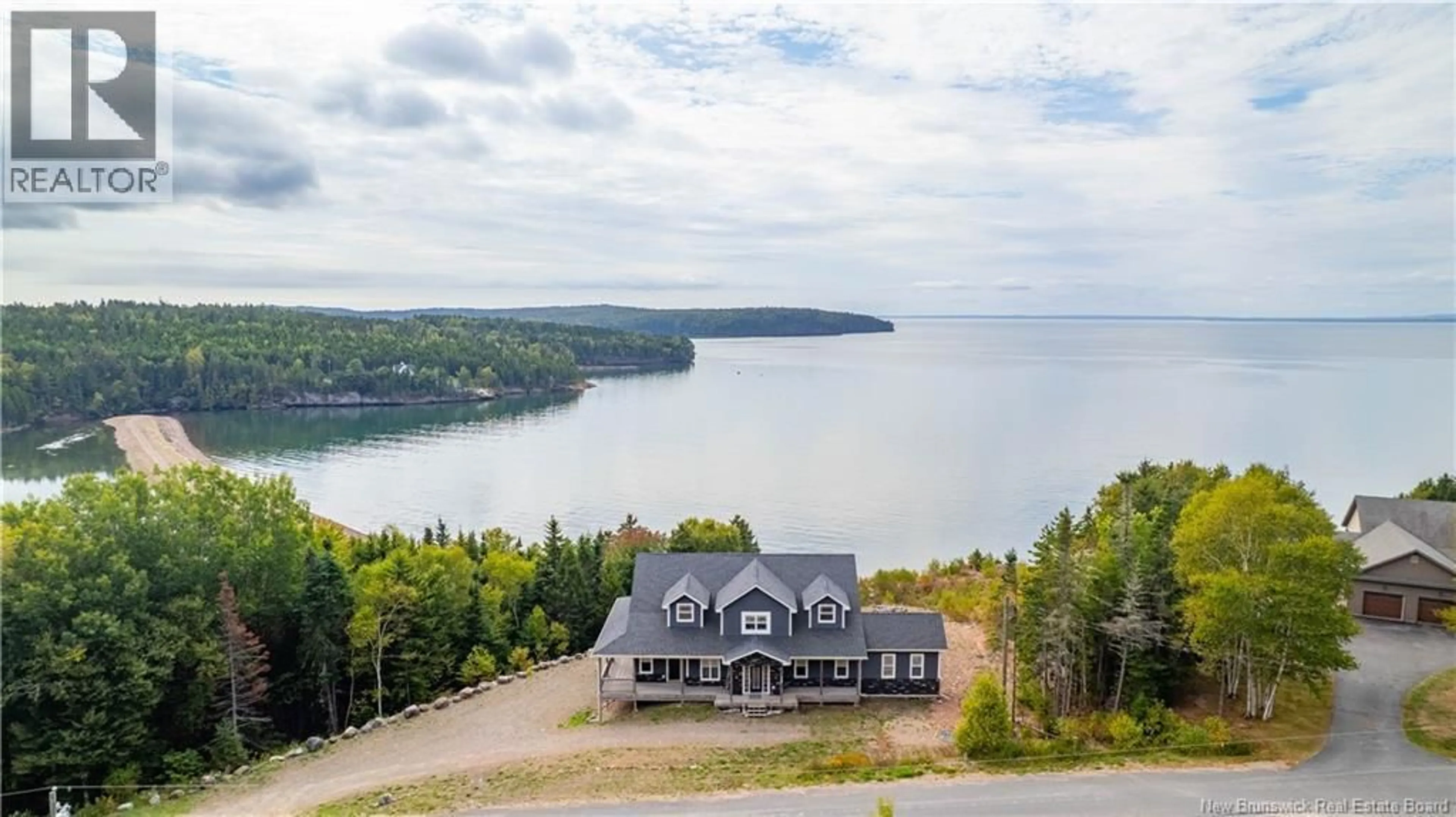 A pic from outside/outdoor area/front of a property/back of a property/a pic from drone, water/lake/river/ocean view for 538 SHORE ROAD, Breadalbane New Brunswick E5C1P3