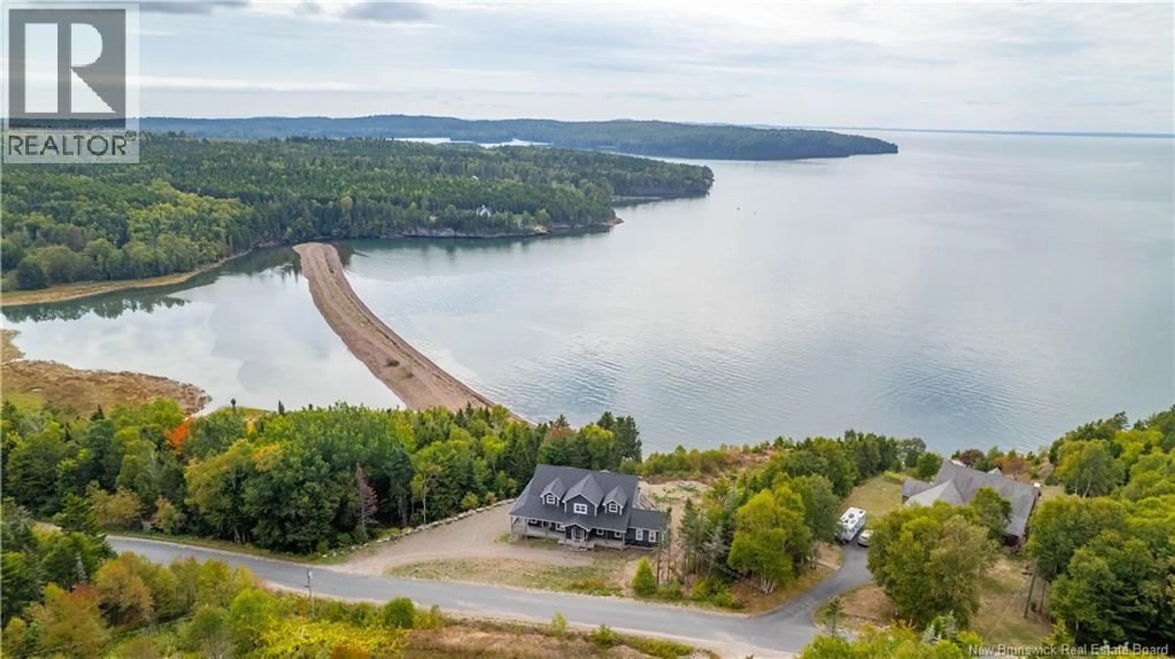 A pic from outside/outdoor area/front of a property/back of a property/a pic from drone, water/lake/river/ocean view for 538 SHORE ROAD, Breadalbane New Brunswick E5C1P3