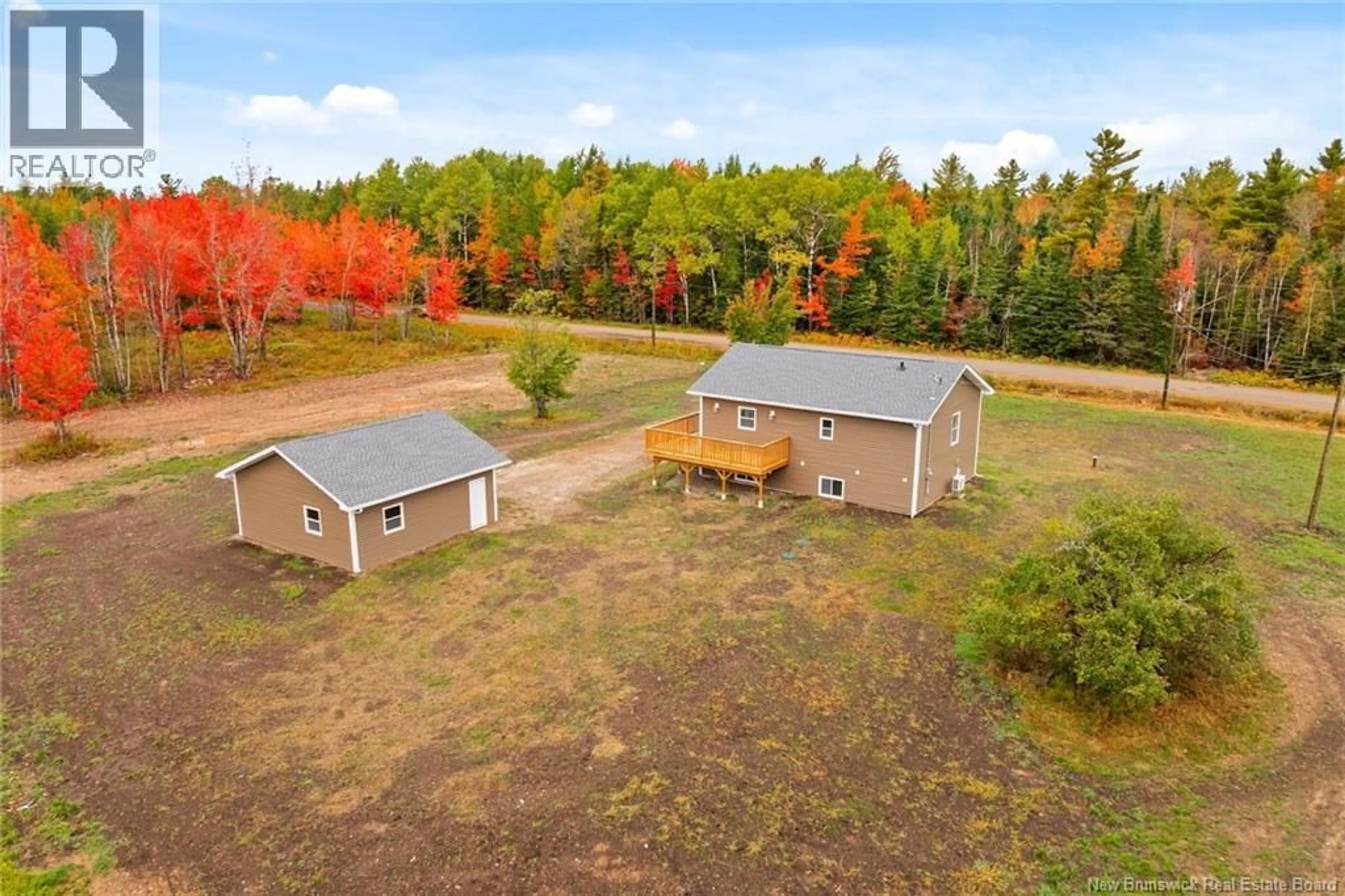 A pic from outside/outdoor area/front of a property/back of a property/a pic from drone, forest/trees view for 329 BOYNE ROAD, Hoyt New Brunswick E5L2H1