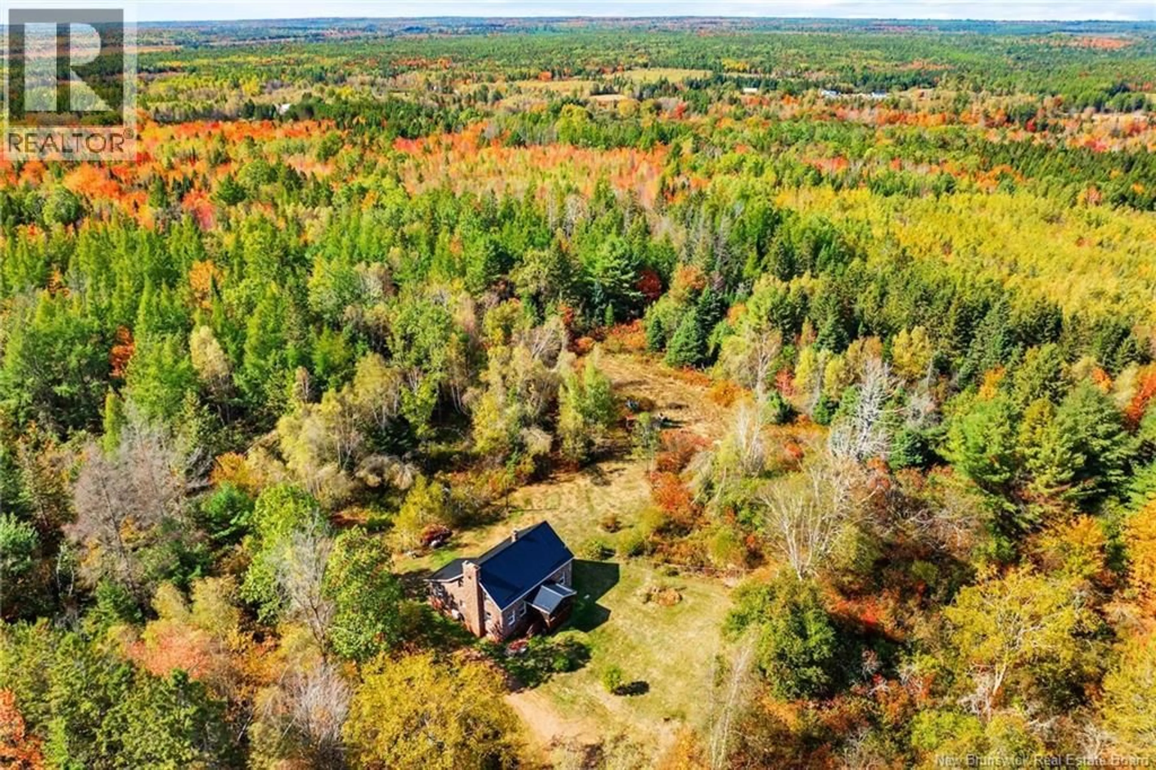 A pic from outside/outdoor area/front of a property/back of a property/a pic from drone, forest/trees view for 222 LECKEY ROAD, Briggs Corner New Brunswick E4A1X2