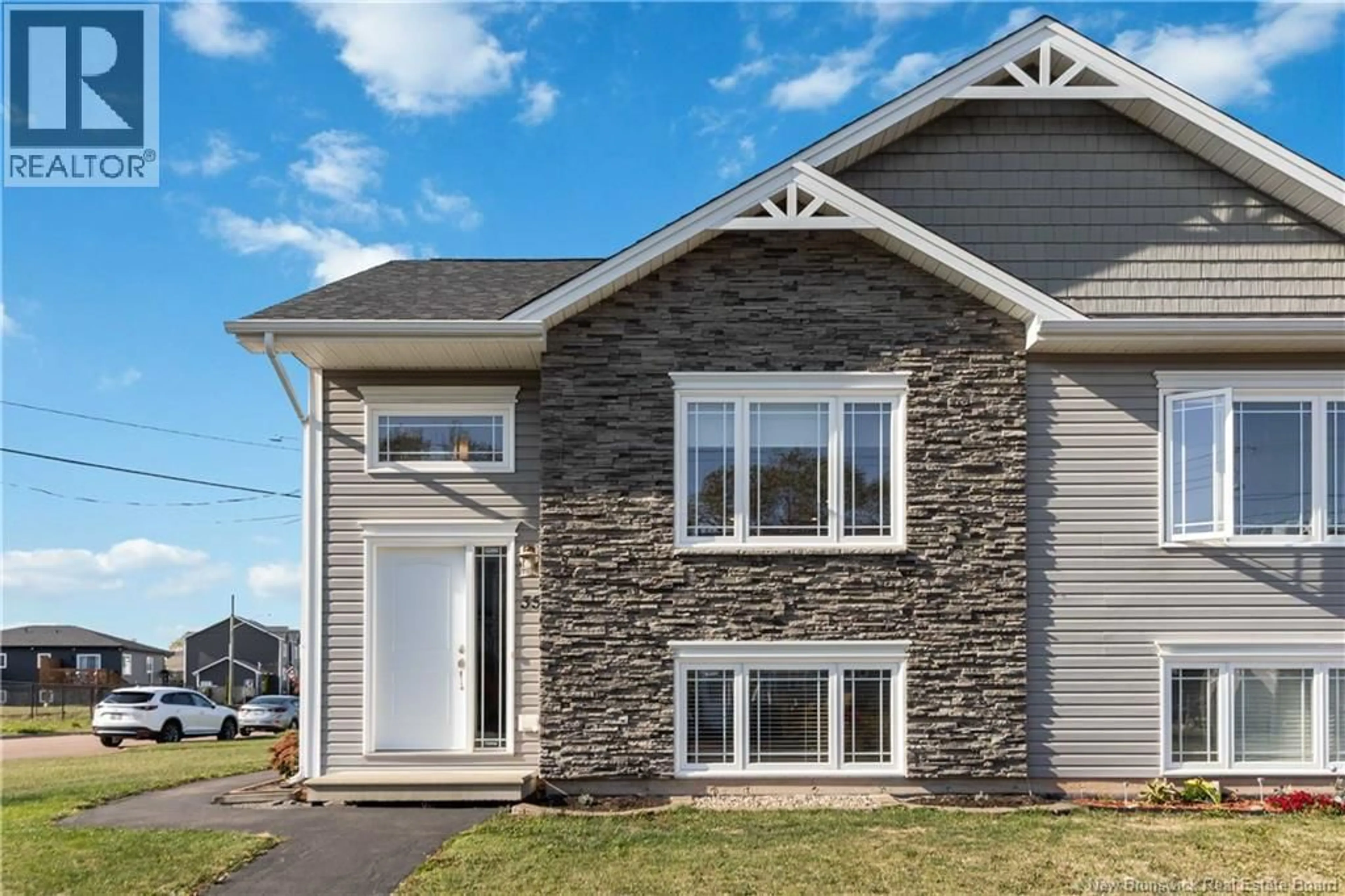 Home with vinyl exterior material, street for 35 HOLLAND DRIVE, Moncton New Brunswick E1G0X3