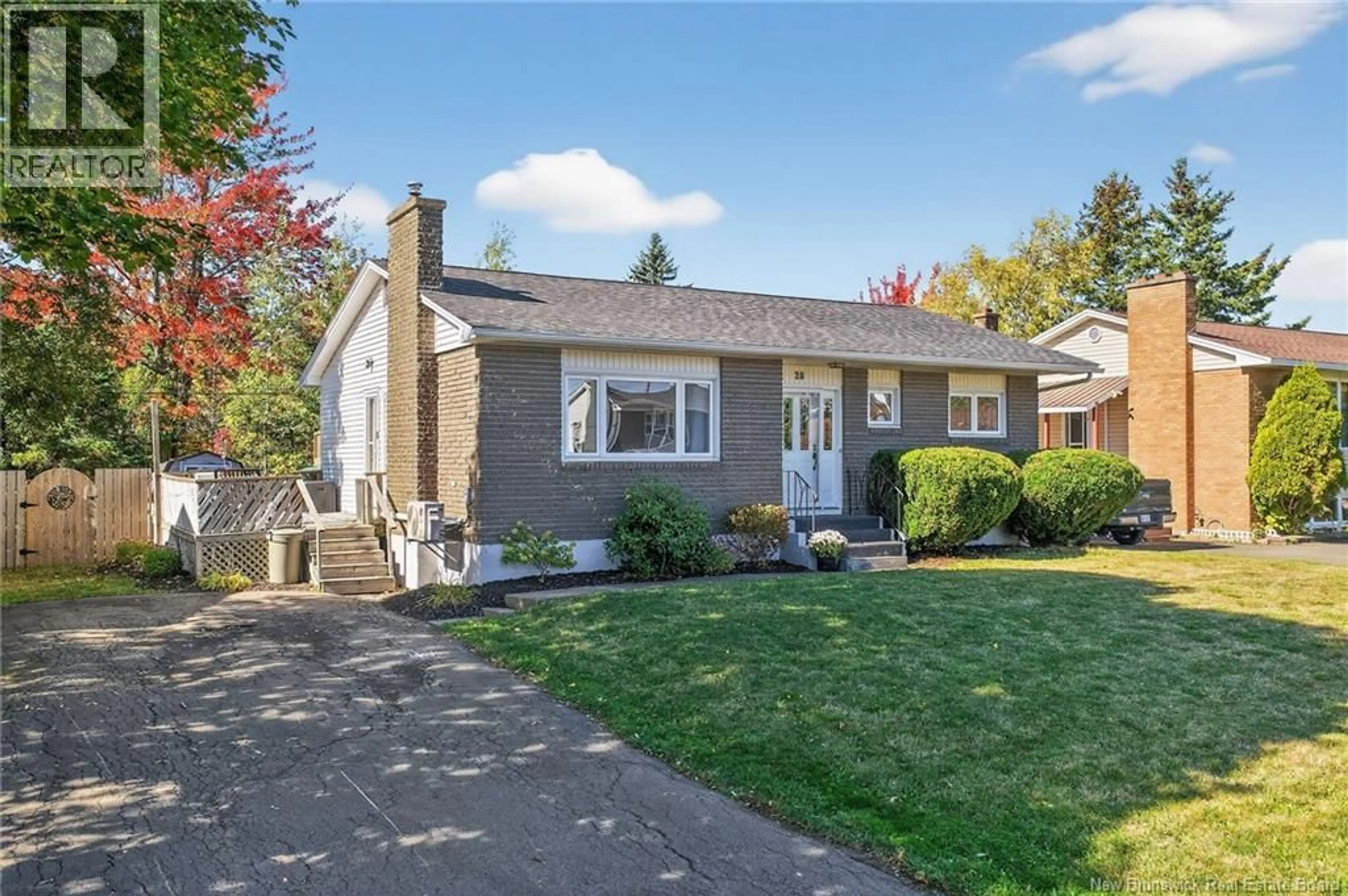 Home with vinyl exterior material, street for 28 GALAXY DRIVE, Moncton New Brunswick E1A4L9