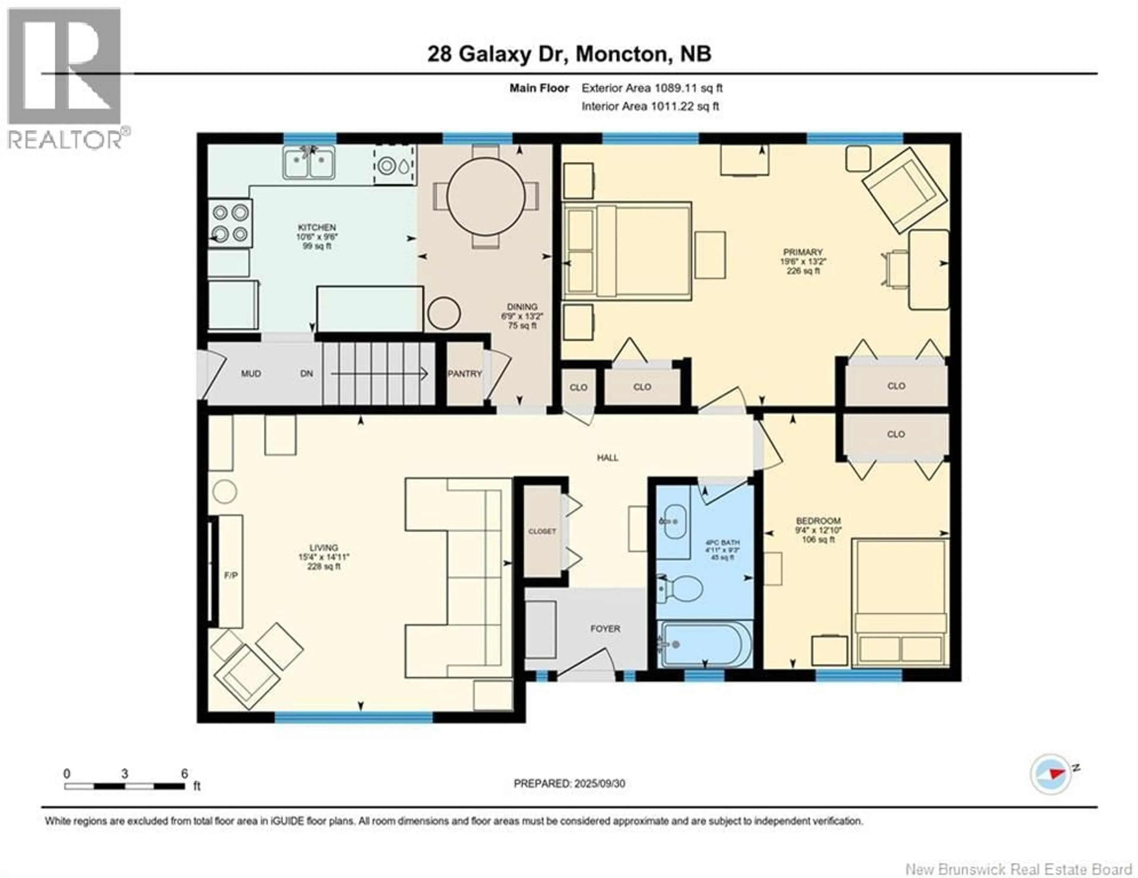 Floor plan for 28 GALAXY DRIVE, Moncton New Brunswick E1A4L9