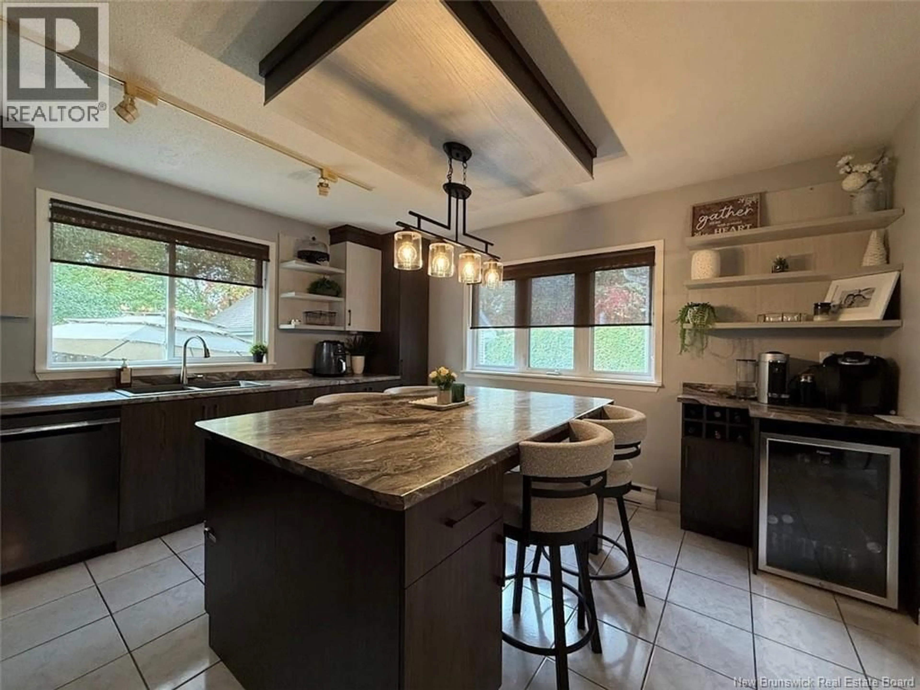 Open concept kitchen, ceramic/tile floor for 188 MARTIN STREET, Edmundston New Brunswick E3V2N5