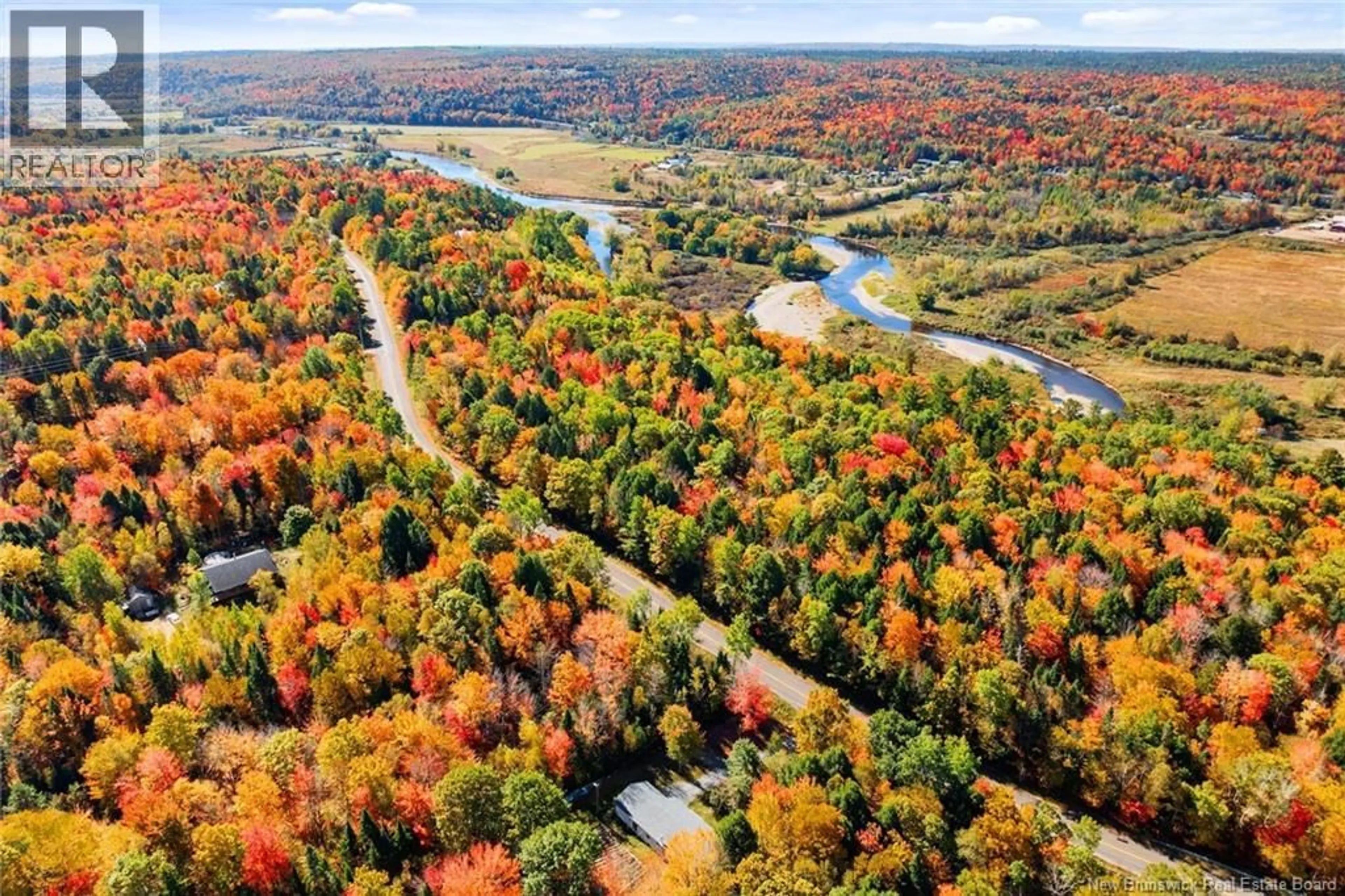 A pic from outside/outdoor area/front of a property/back of a property/a pic from drone, forest/trees view for 444 ROUTE 628, Penniac New Brunswick E3A6X6