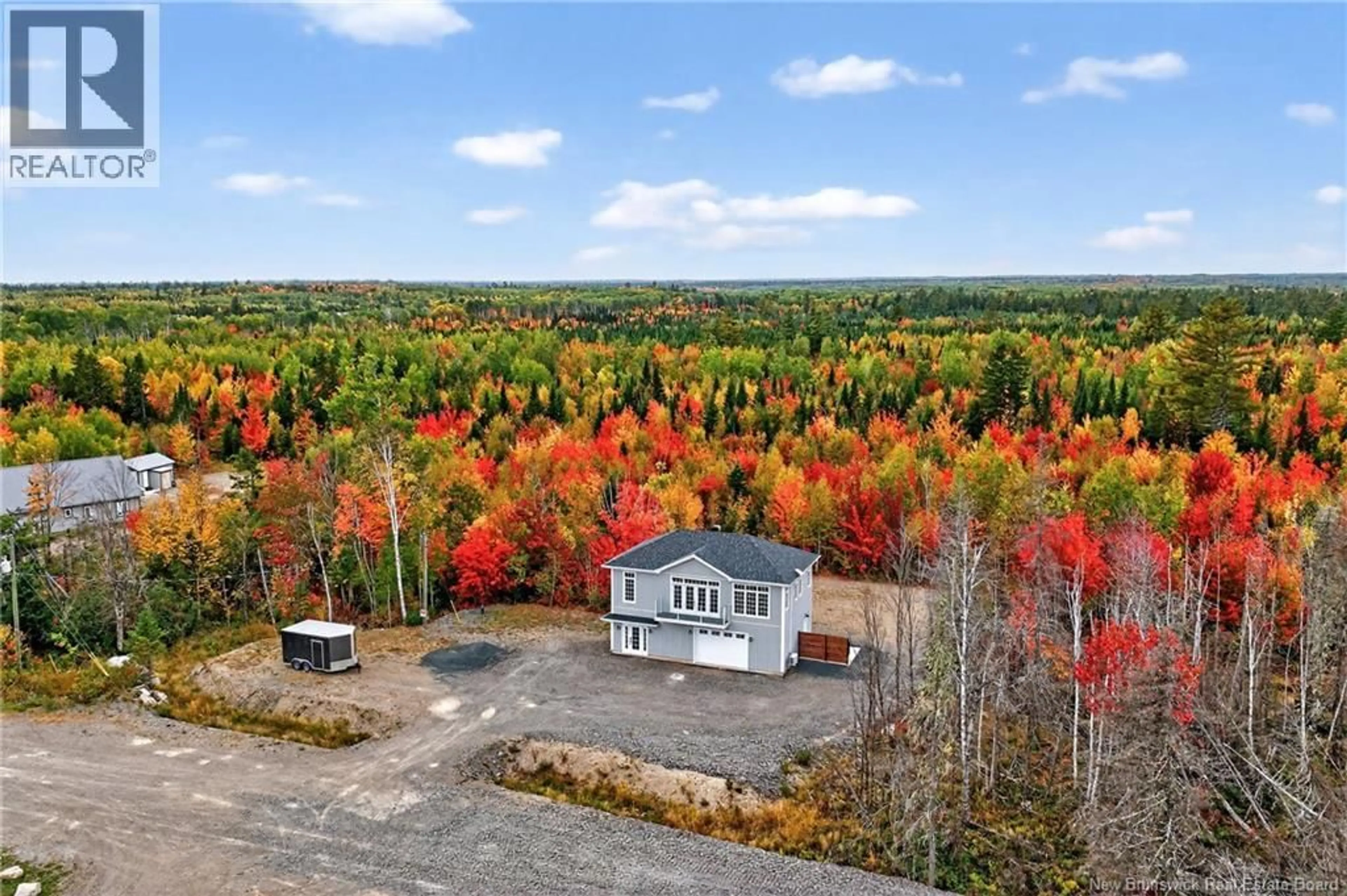A pic from outside/outdoor area/front of a property/back of a property/a pic from drone, forest/trees view for 100 BELLA LANE, Nepisiguit Falls New Brunswick E2A6W7