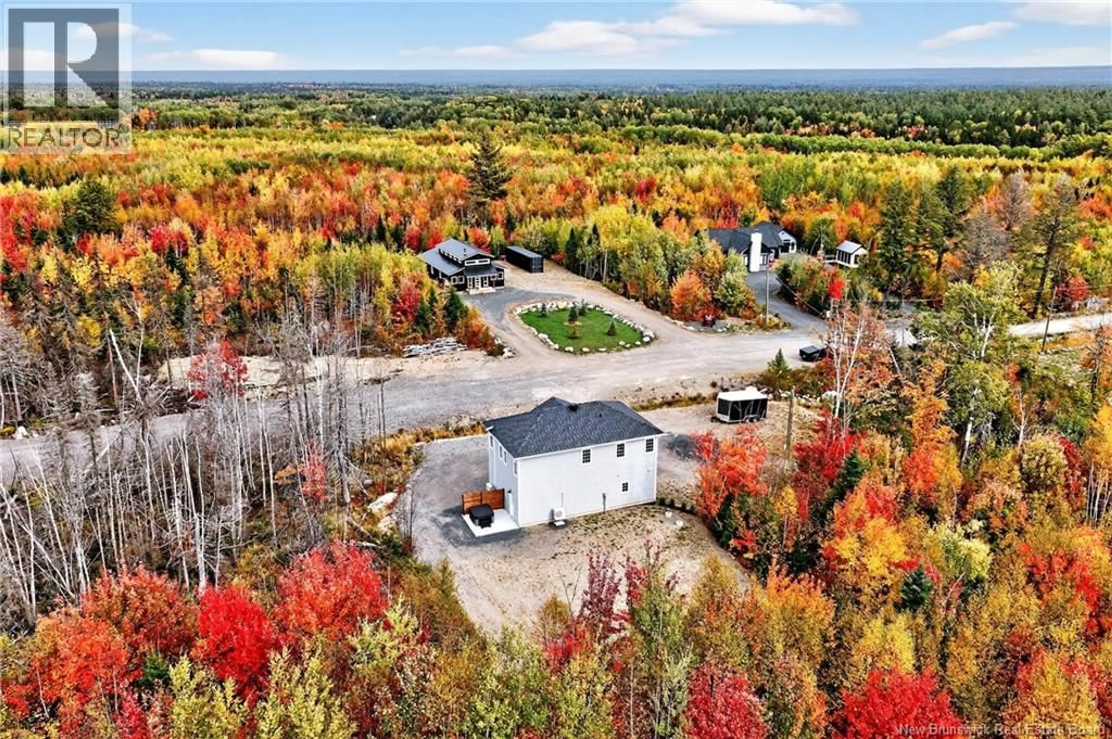 A pic from outside/outdoor area/front of a property/back of a property/a pic from drone, forest/trees view for 100 BELLA LANE, Nepisiguit Falls New Brunswick E2A6W7