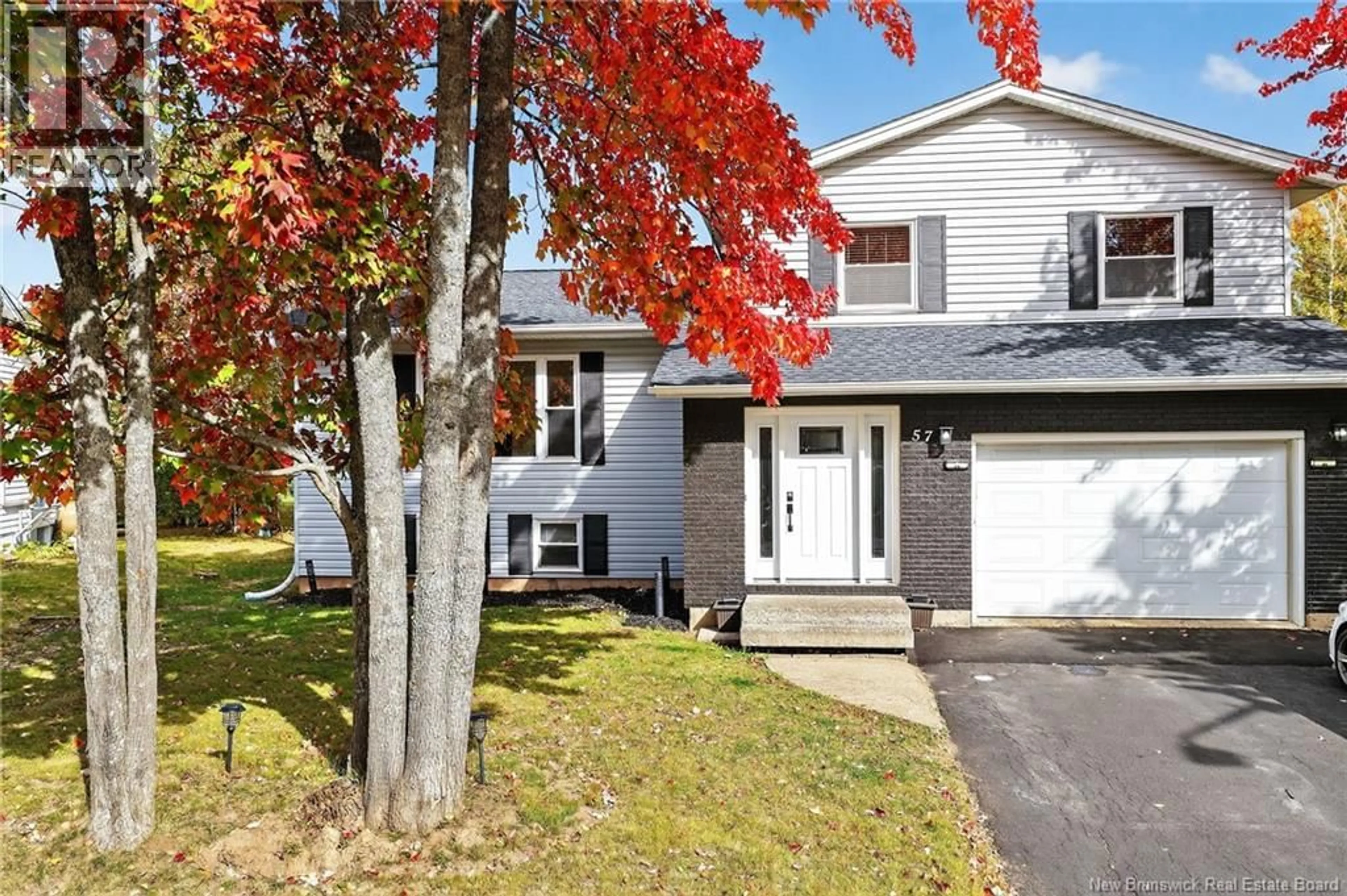 Home with vinyl exterior material, street for 57 ELLESMERE DRIVE, Moncton New Brunswick E1C9L6