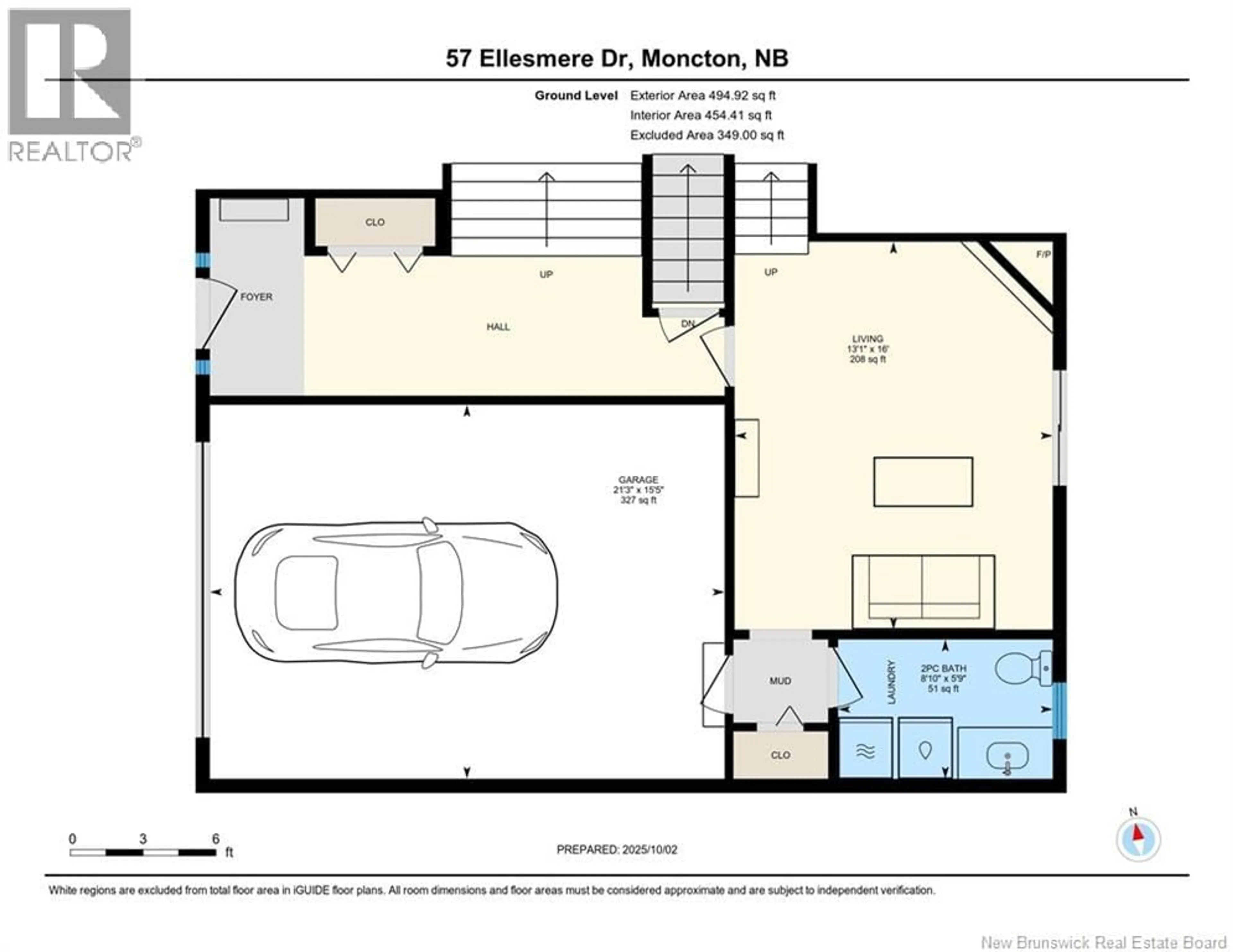 Floor plan for 57 ELLESMERE DRIVE, Moncton New Brunswick E1C9L6