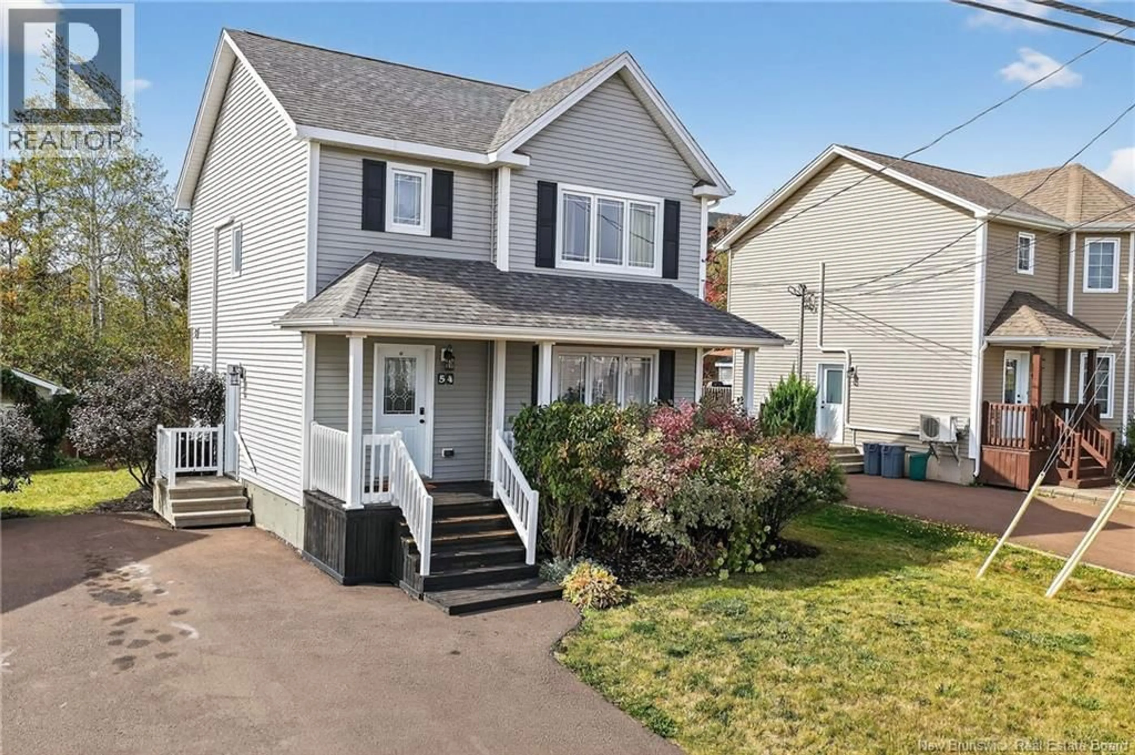 Home with vinyl exterior material, street for 54 LADY RUSSELL STREET, Moncton New Brunswick E1E0C2