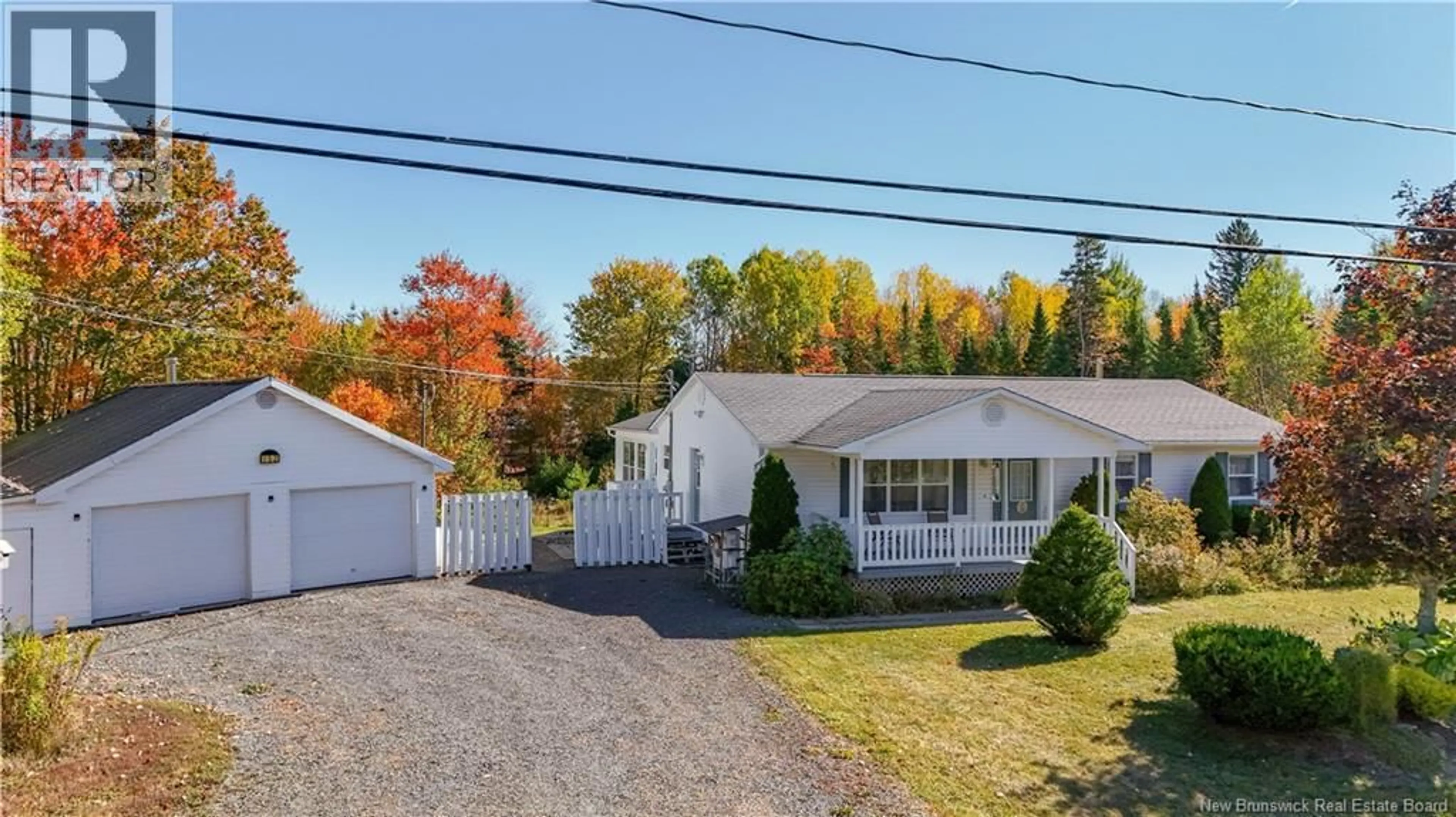 A pic from outside/outdoor area/front of a property/back of a property/a pic from drone, street for 152 MARLOW ROAD, Hanwell New Brunswick E3C1M6