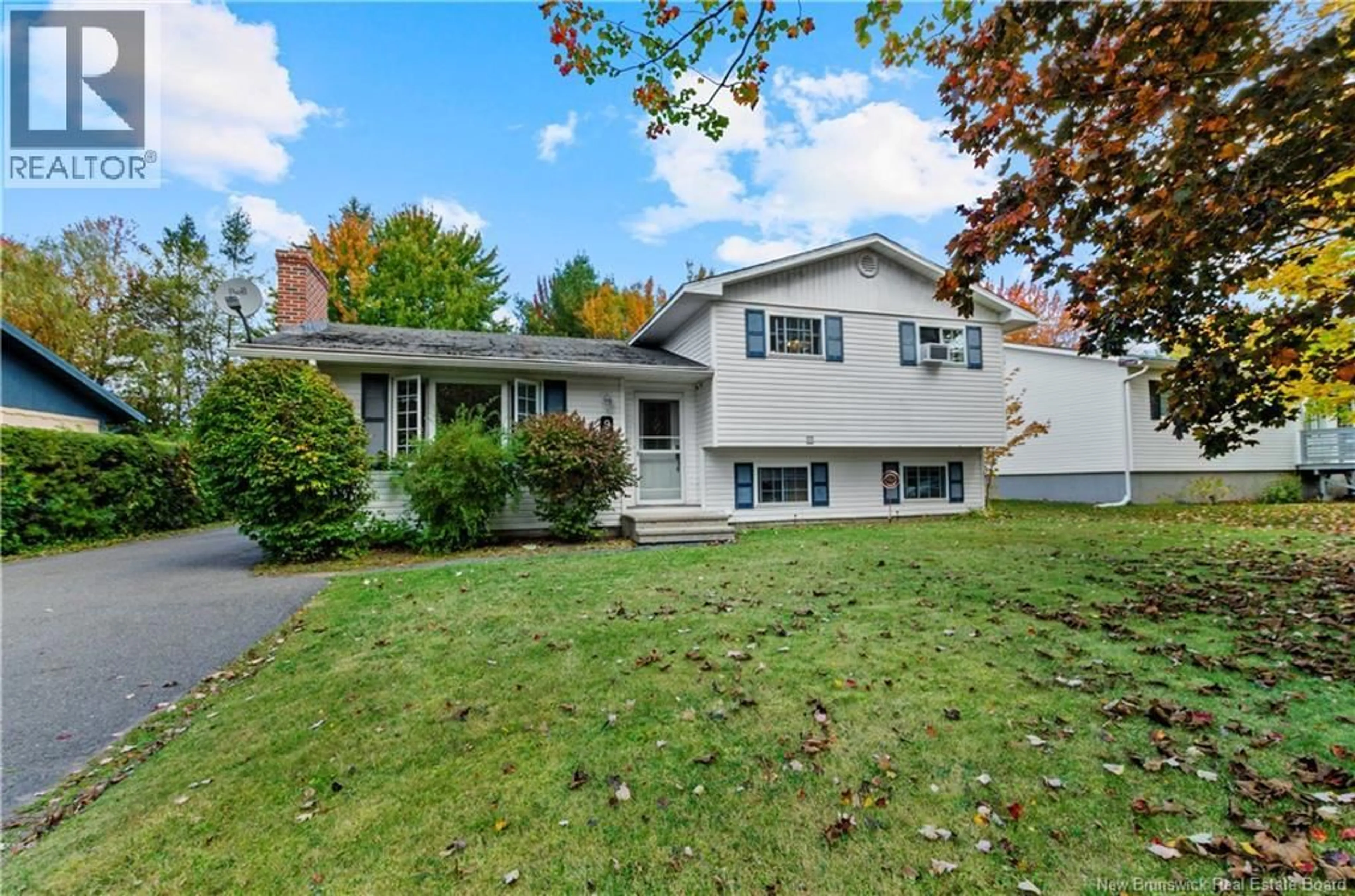 Home with vinyl exterior material, street for 9 MERRETT DRIVE, Oromocto West New Brunswick E2V2L8