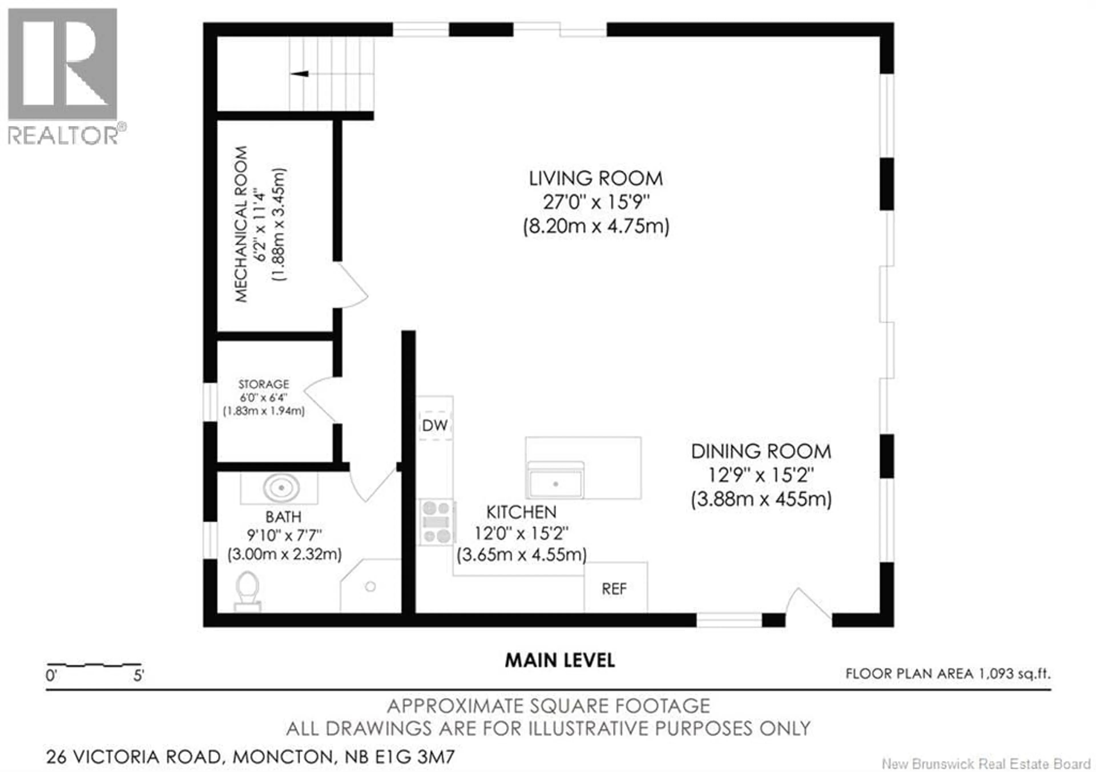 Floor plan for 26 VICTORIA ROAD, Moncton New Brunswick E1G3M7