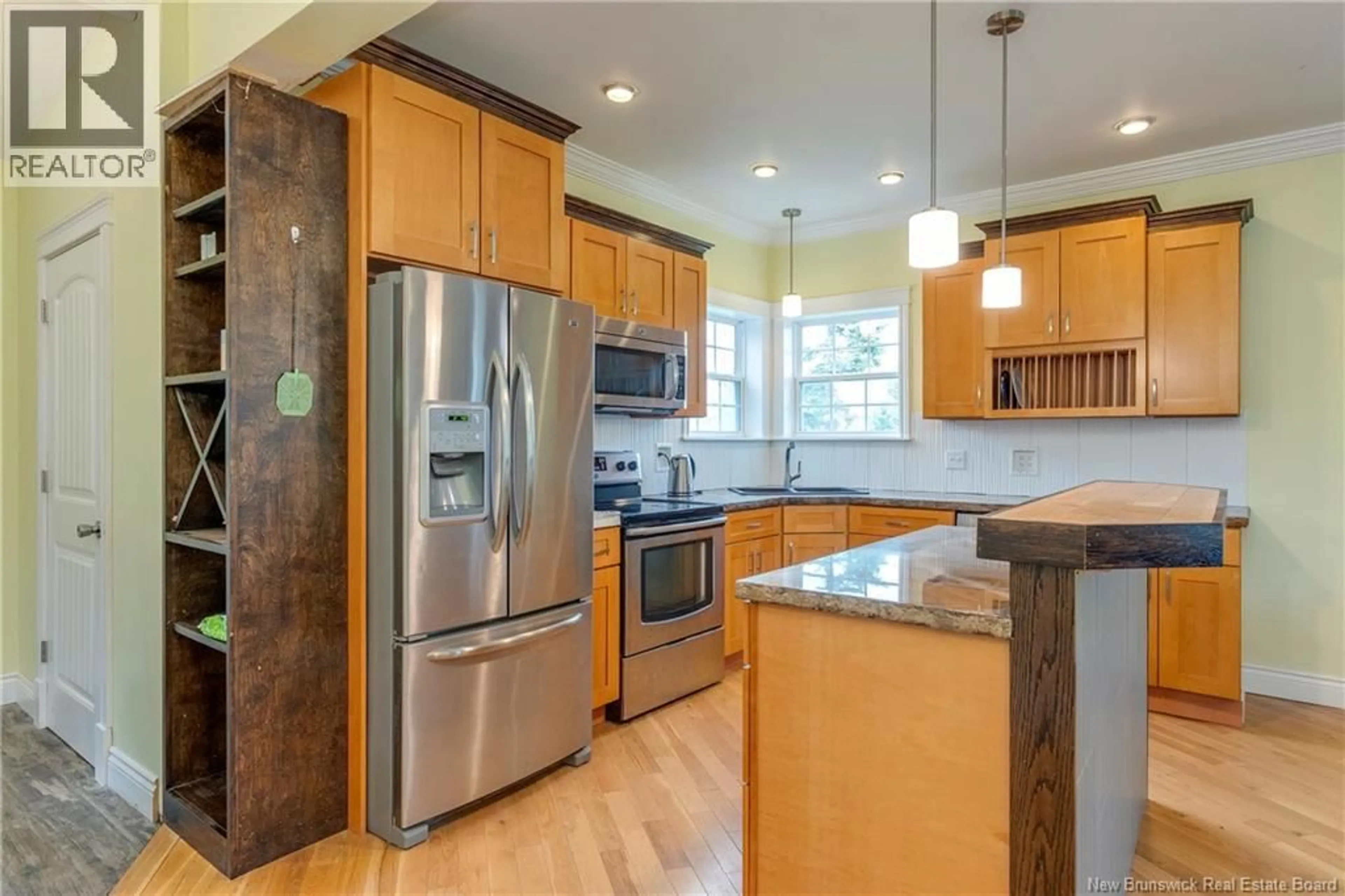 Open concept kitchen, wood/laminate floor for 889 LATIMORE LAKE, Saint John New Brunswick E2N1X9