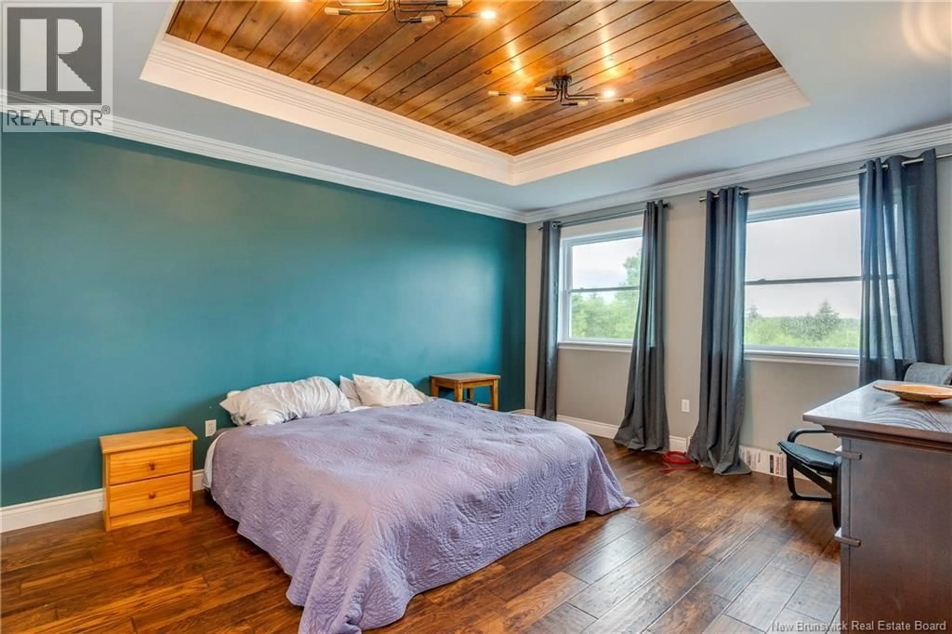 Bedroom with bed, wood/laminate floor for 889 LATIMORE LAKE, Saint John New Brunswick E2N1X9