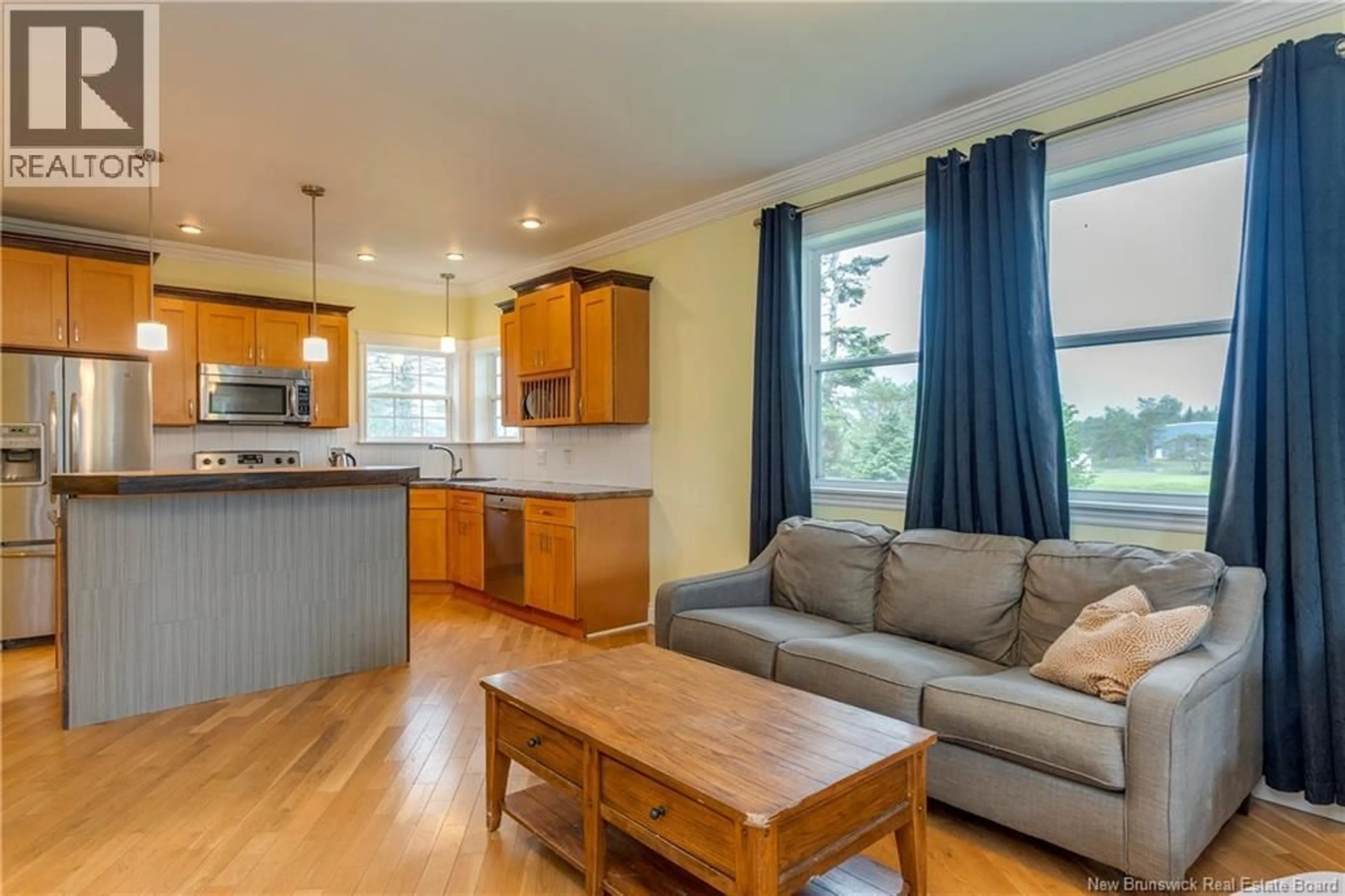 Open concept kitchen, wood/laminate floor for 889 LATIMORE LAKE, Saint John New Brunswick E2N1X9