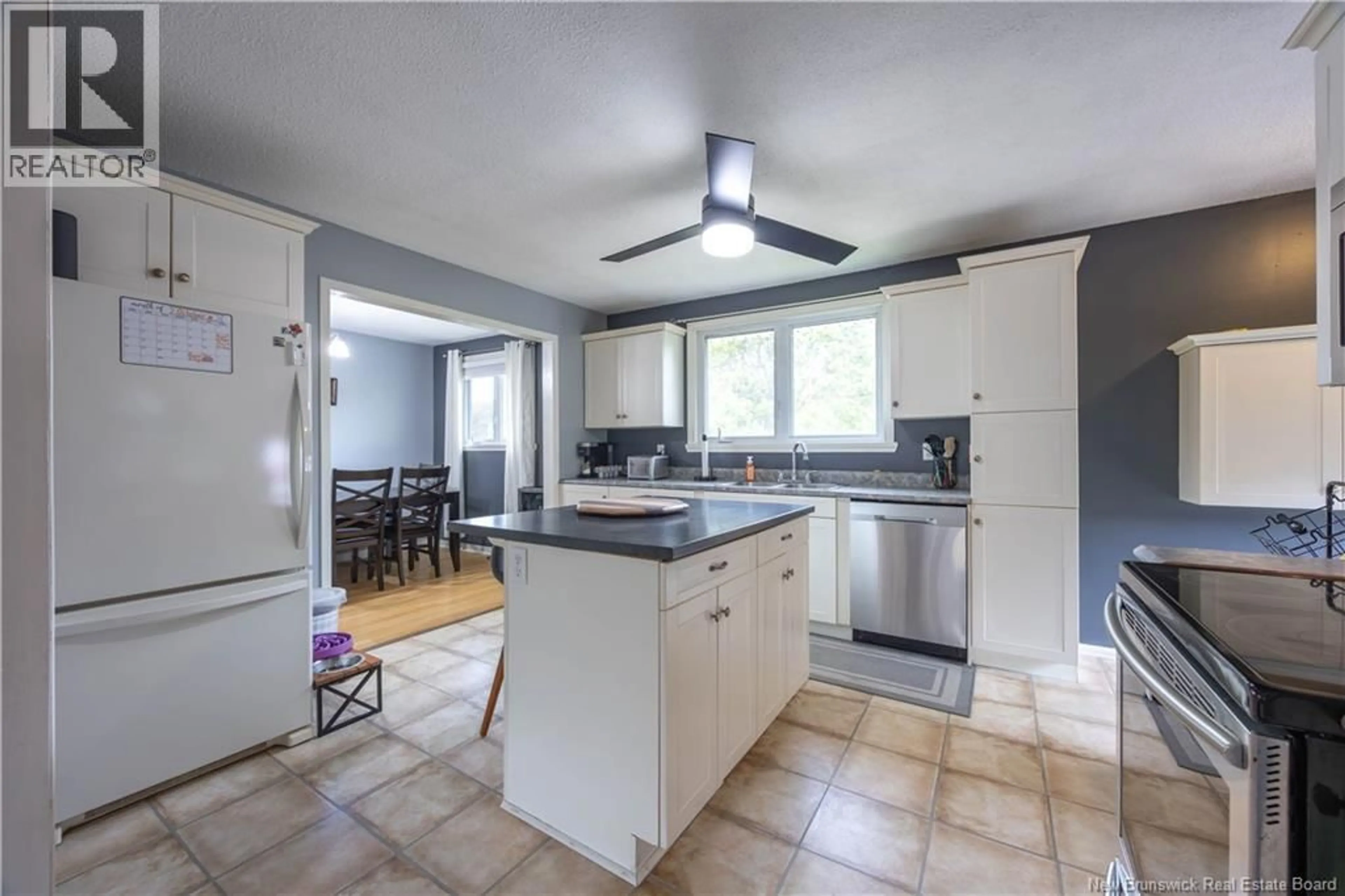 Open concept kitchen, ceramic/tile floor for 38 CANNON ROAD, Quispamsis New Brunswick E2E3V3
