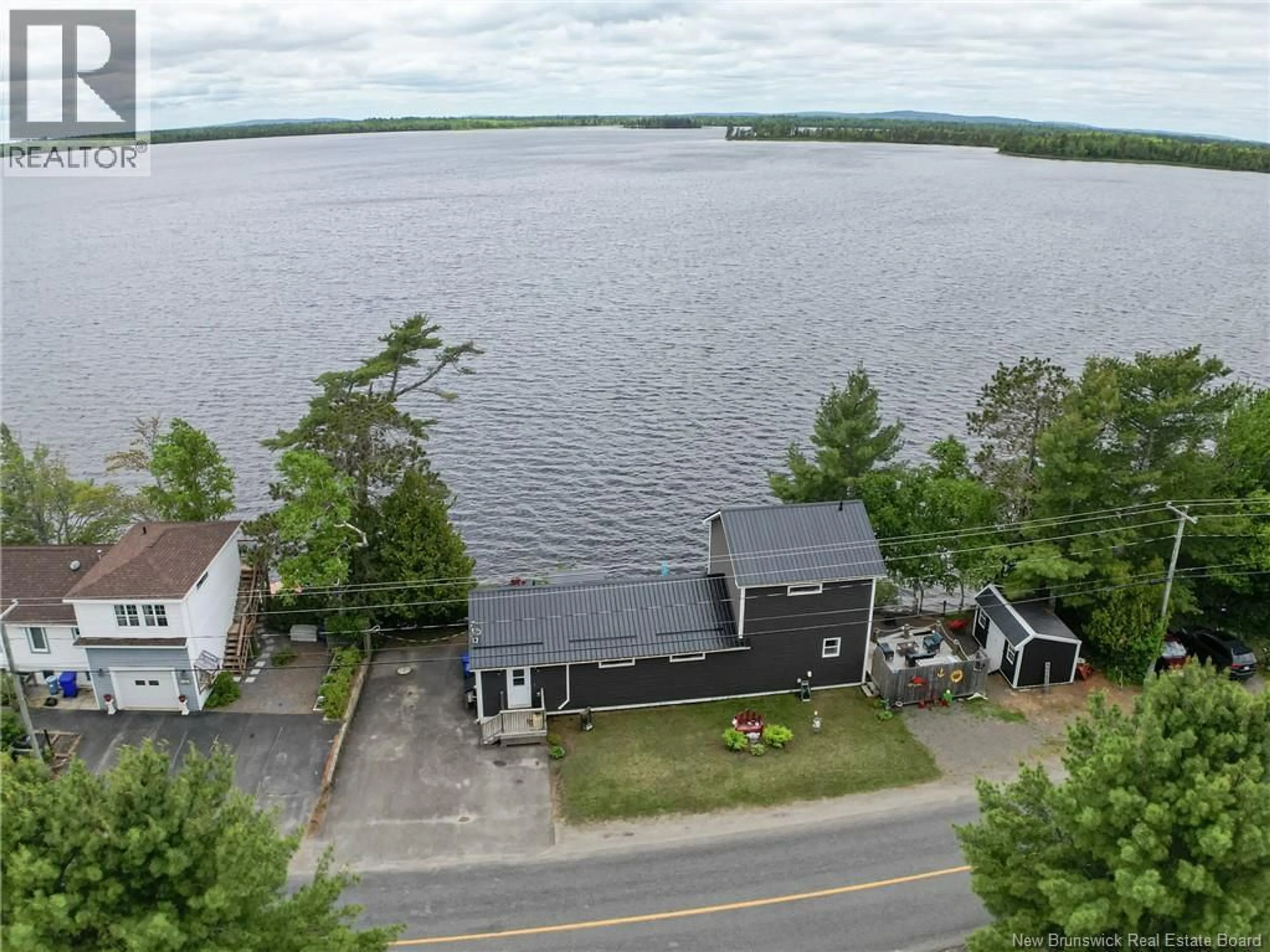 A pic from outside/outdoor area/front of a property/back of a property/a pic from drone, water/lake/river/ocean view for 237 RTE 636, Harvey New Brunswick E6K1A9