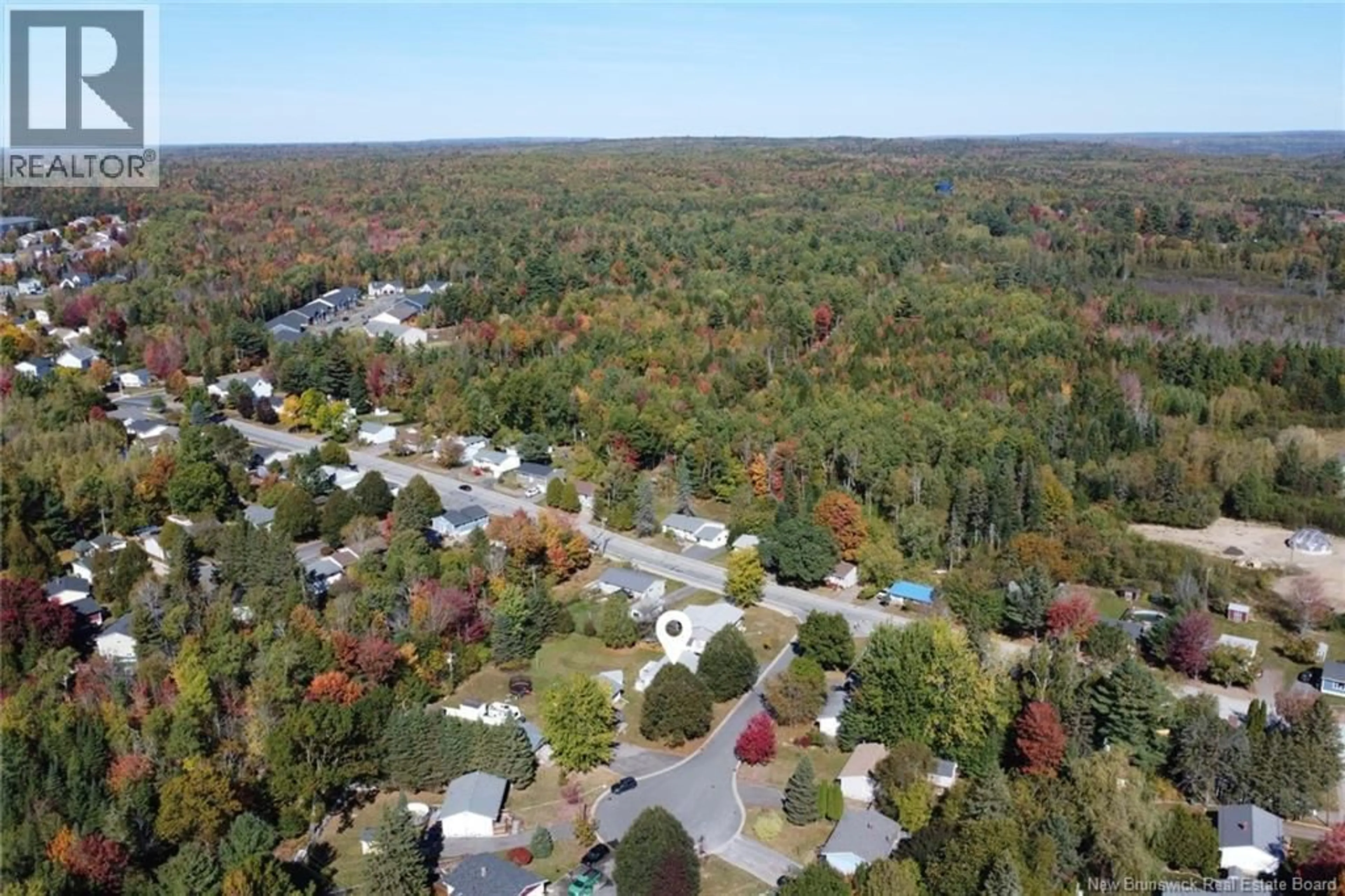 A pic from outside/outdoor area/front of a property/back of a property/a pic from drone, forest/trees view for 6 CENTENNIAL COURT, Fredericton New Brunswick E3A4G6