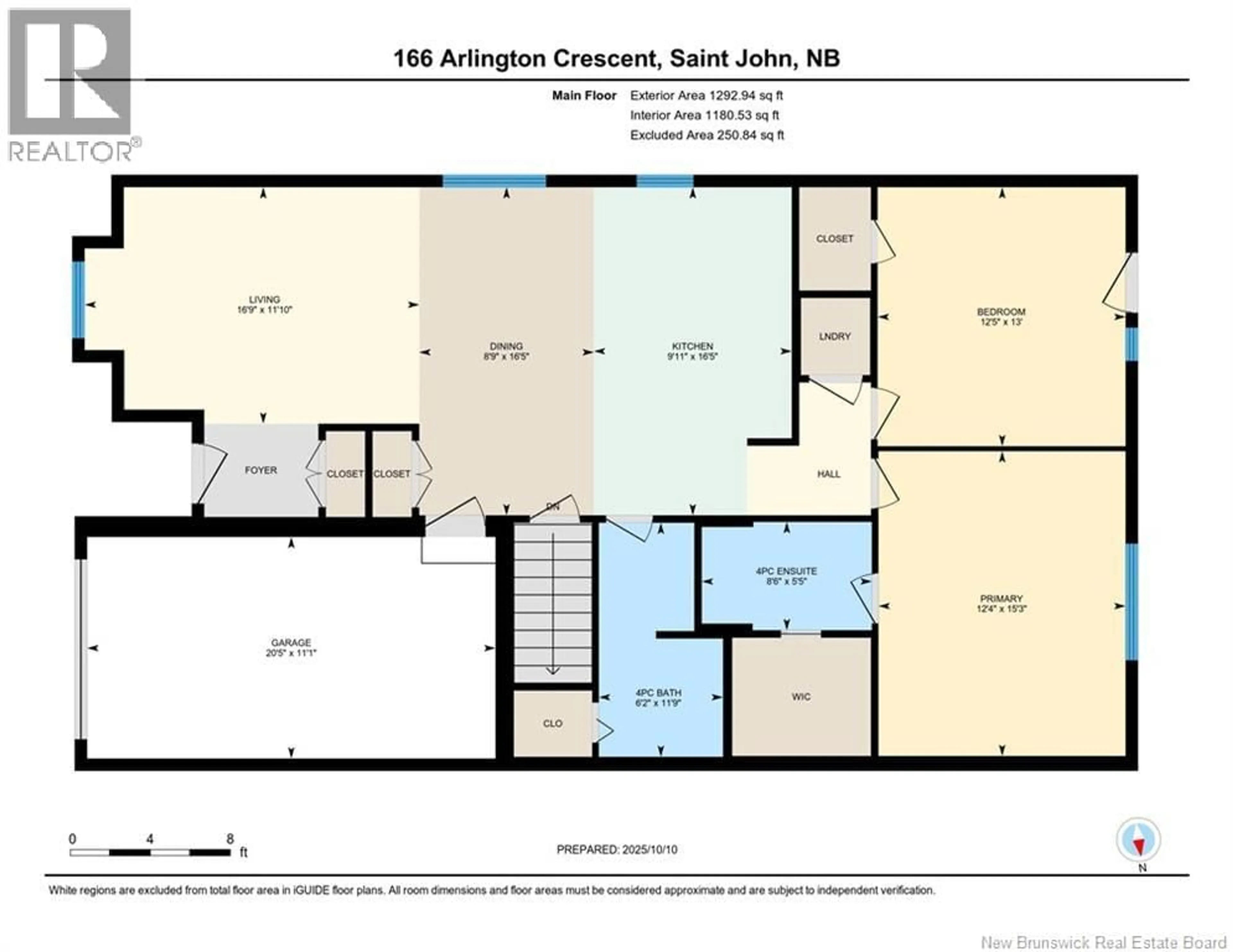 Floor plan for 166 ARLINGTON CRESCENT, Saint John New Brunswick E2K0G2