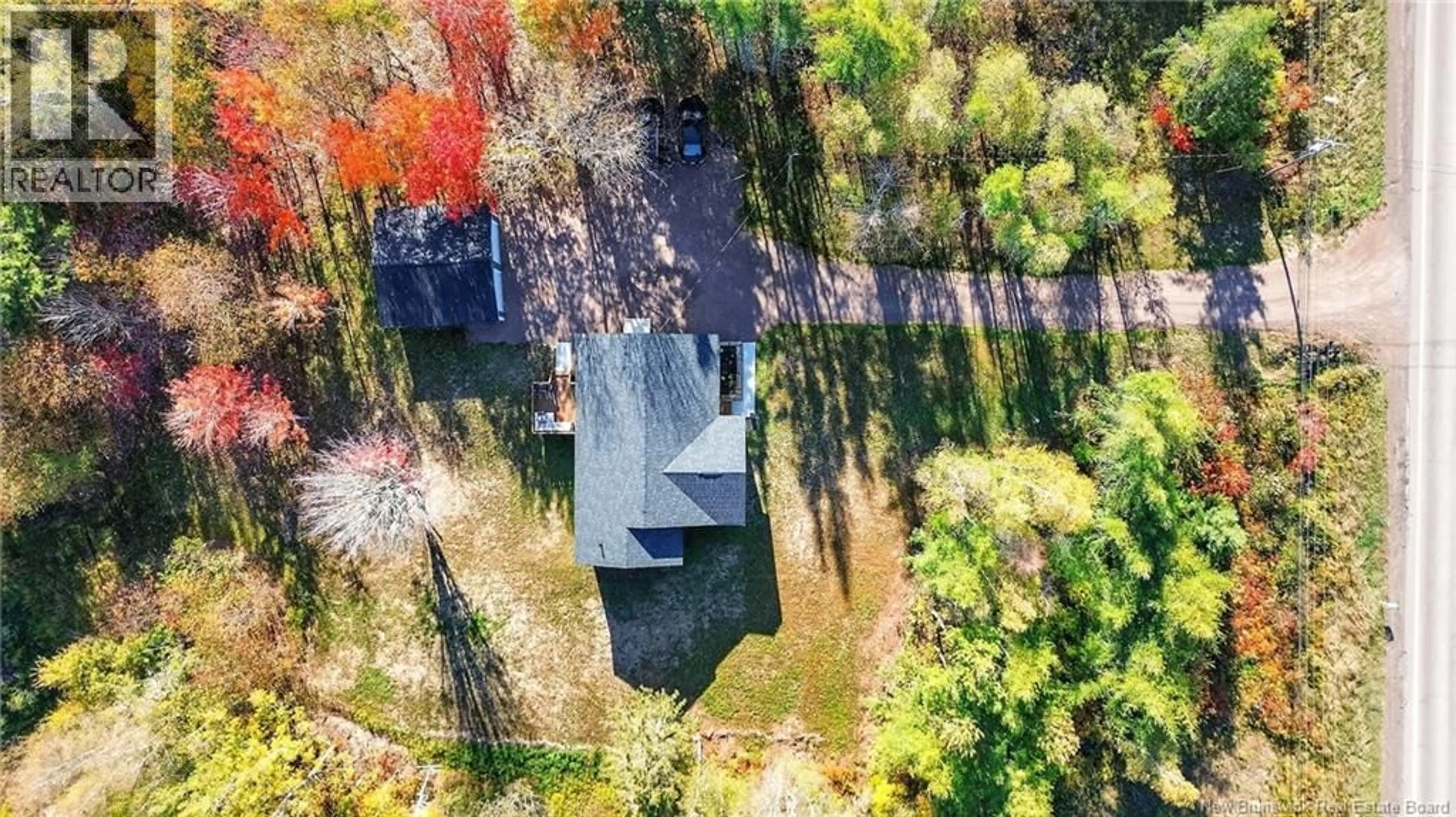 A pic from outside/outdoor area/front of a property/back of a property/a pic from drone, forest/trees view for 3803 ROUTE 126, Indian Mountain New Brunswick E1G2Y9