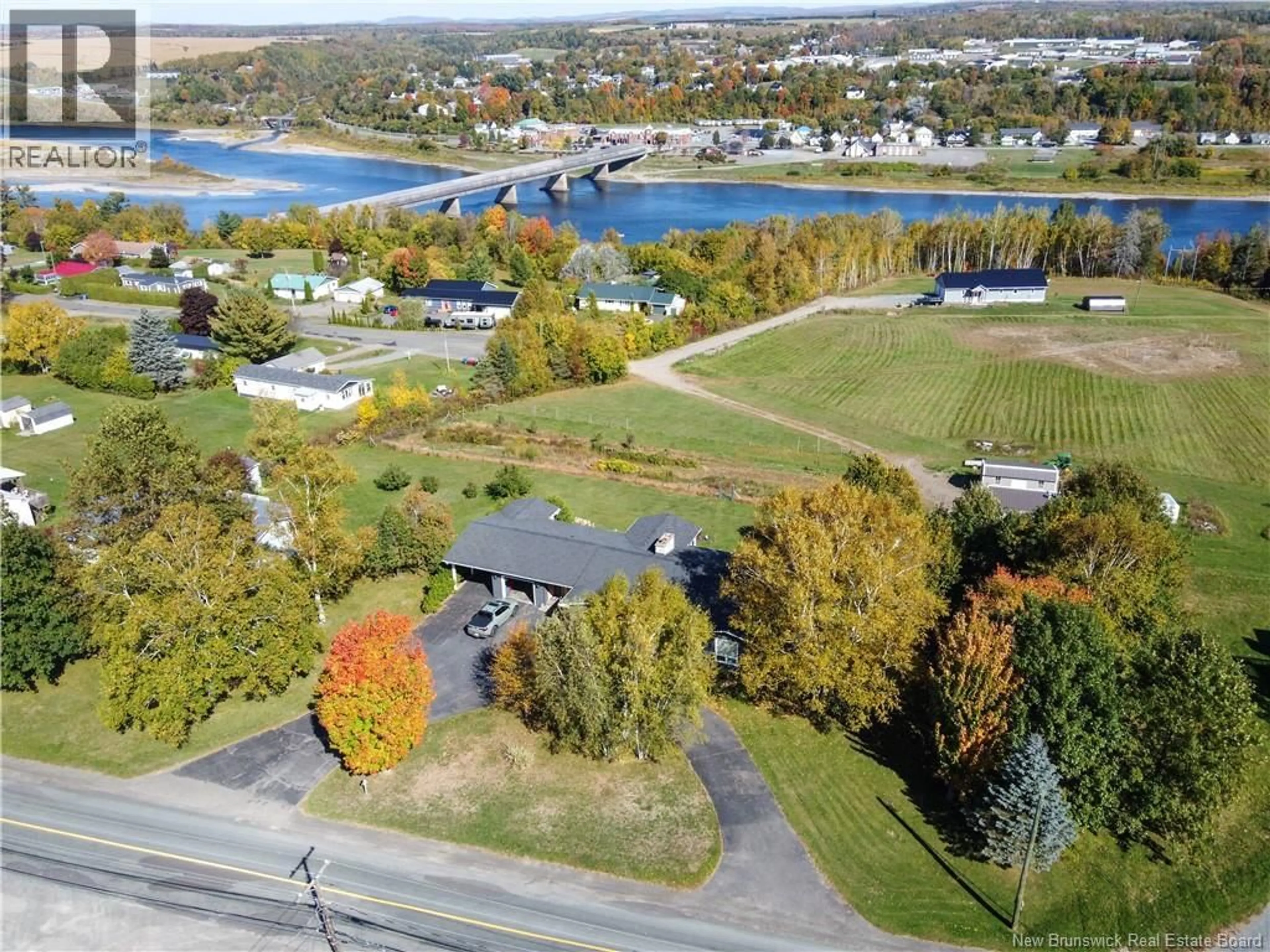 A pic from outside/outdoor area/front of a property/back of a property/a pic from drone, water/lake/river/ocean view for 2640 ROUTE 103, Somerville New Brunswick E7P3A9