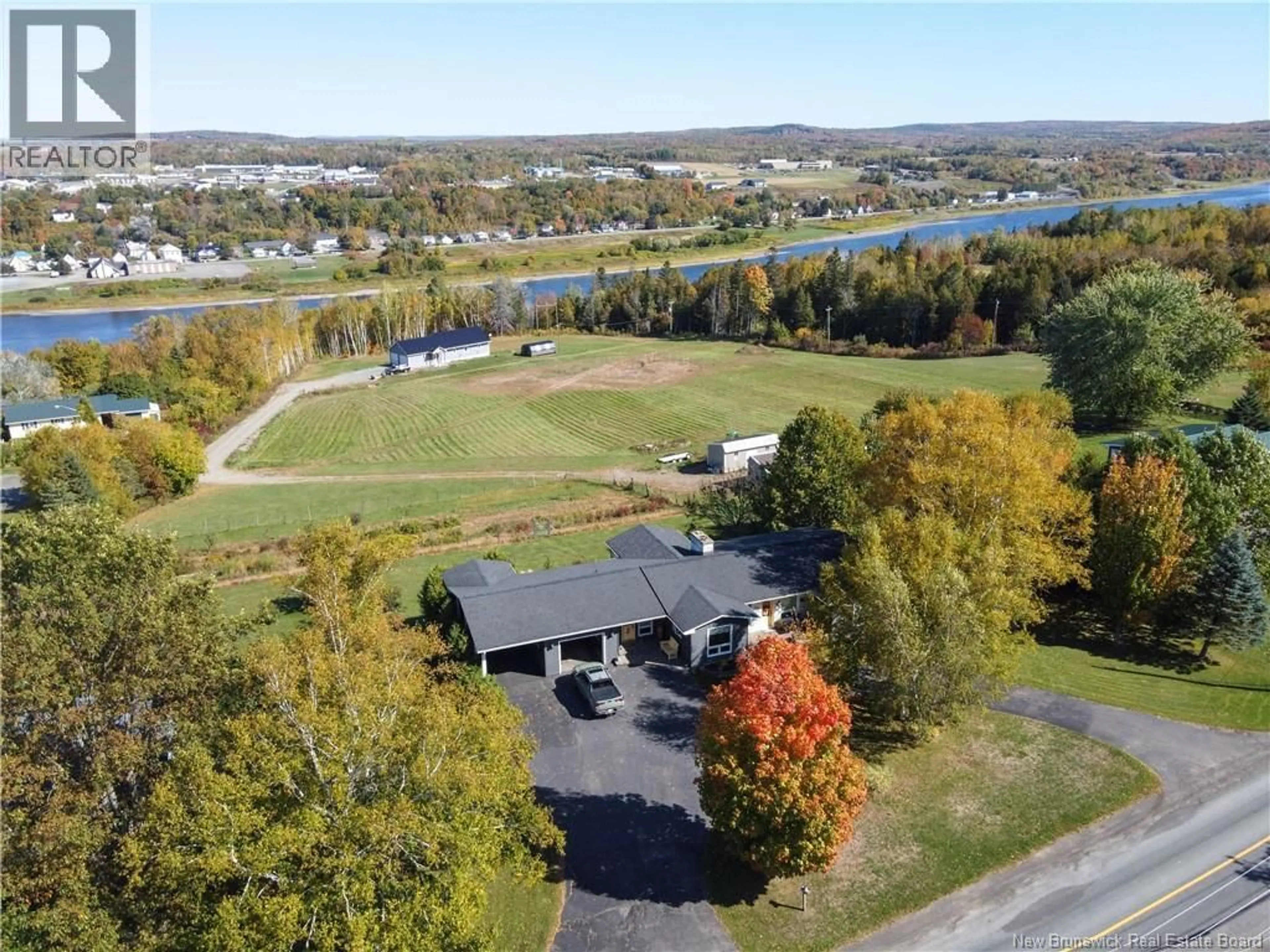 A pic from outside/outdoor area/front of a property/back of a property/a pic from drone, water/lake/river/ocean view for 2640 ROUTE 103, Somerville New Brunswick E7P3A9
